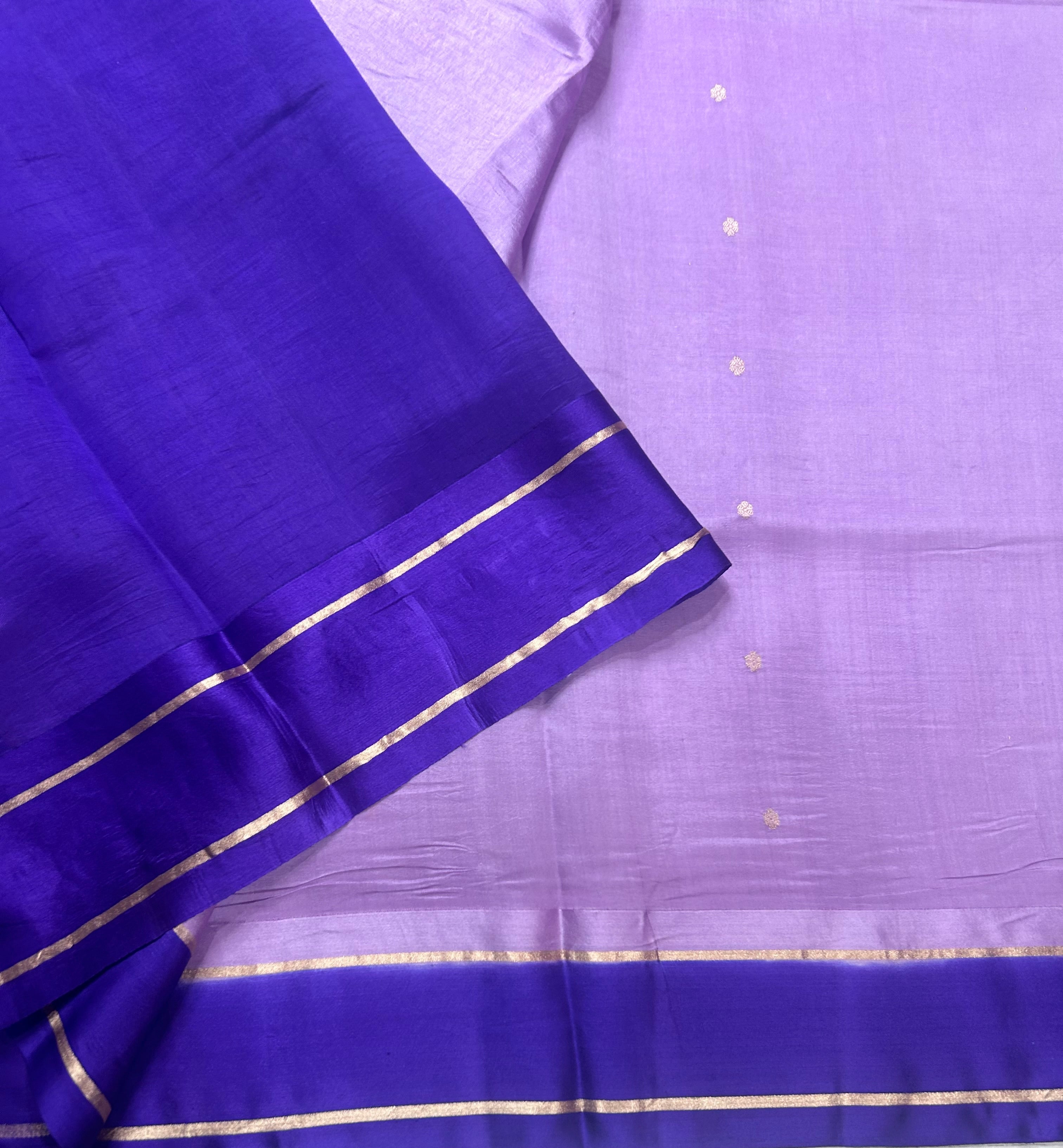 Pastel purple  benarasi lightweight silk 106 saree