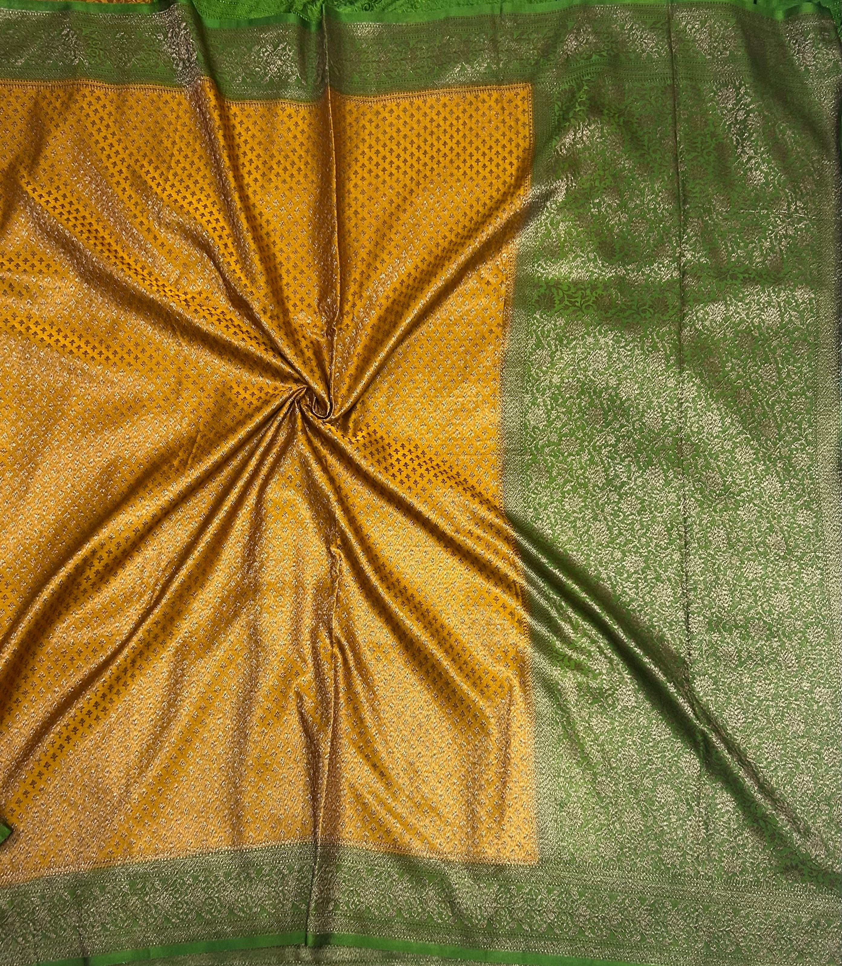 Yellow brocade dupion benarasi-105 saree
