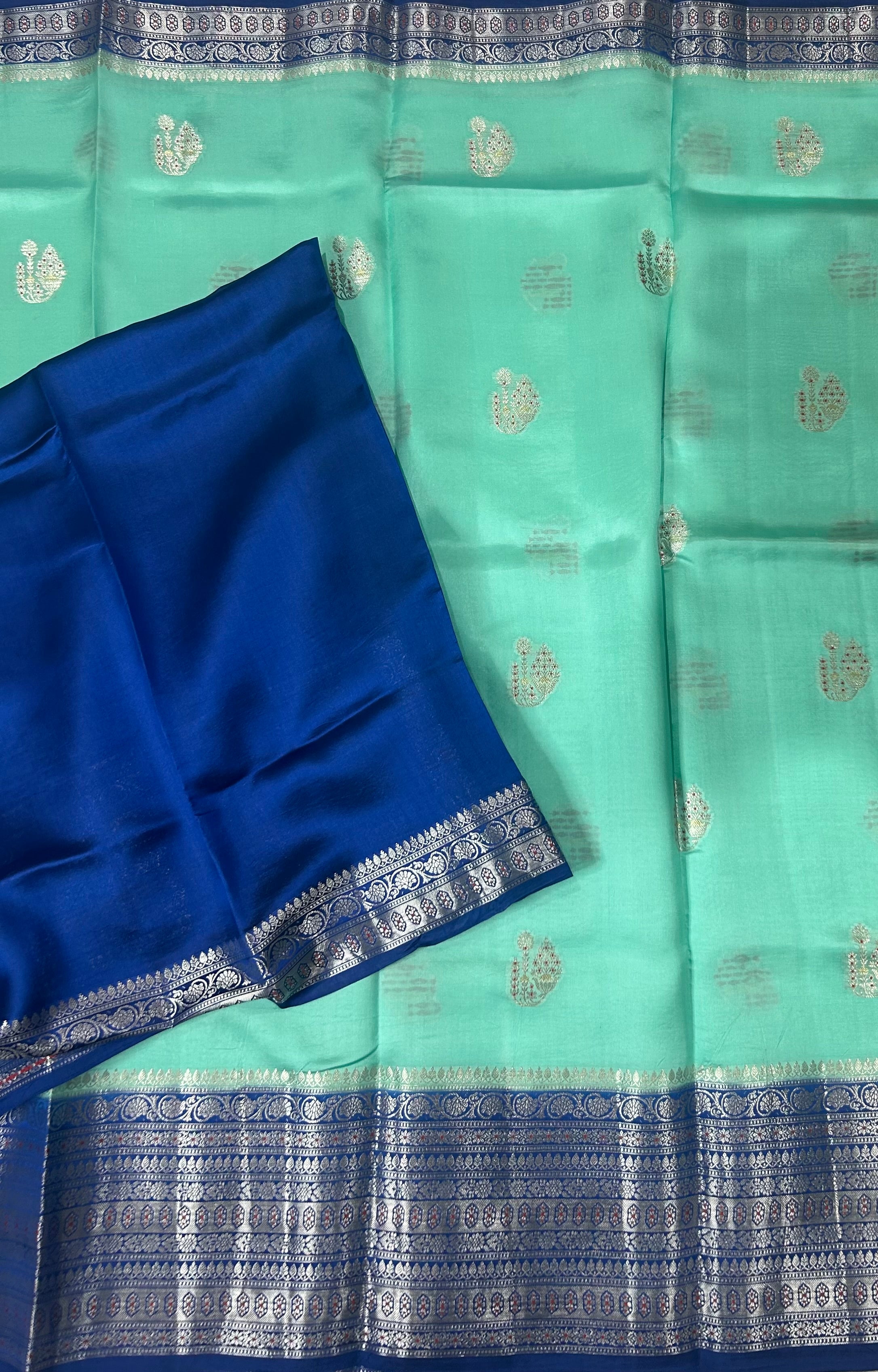 Light rama green light weight kathan-12 saree