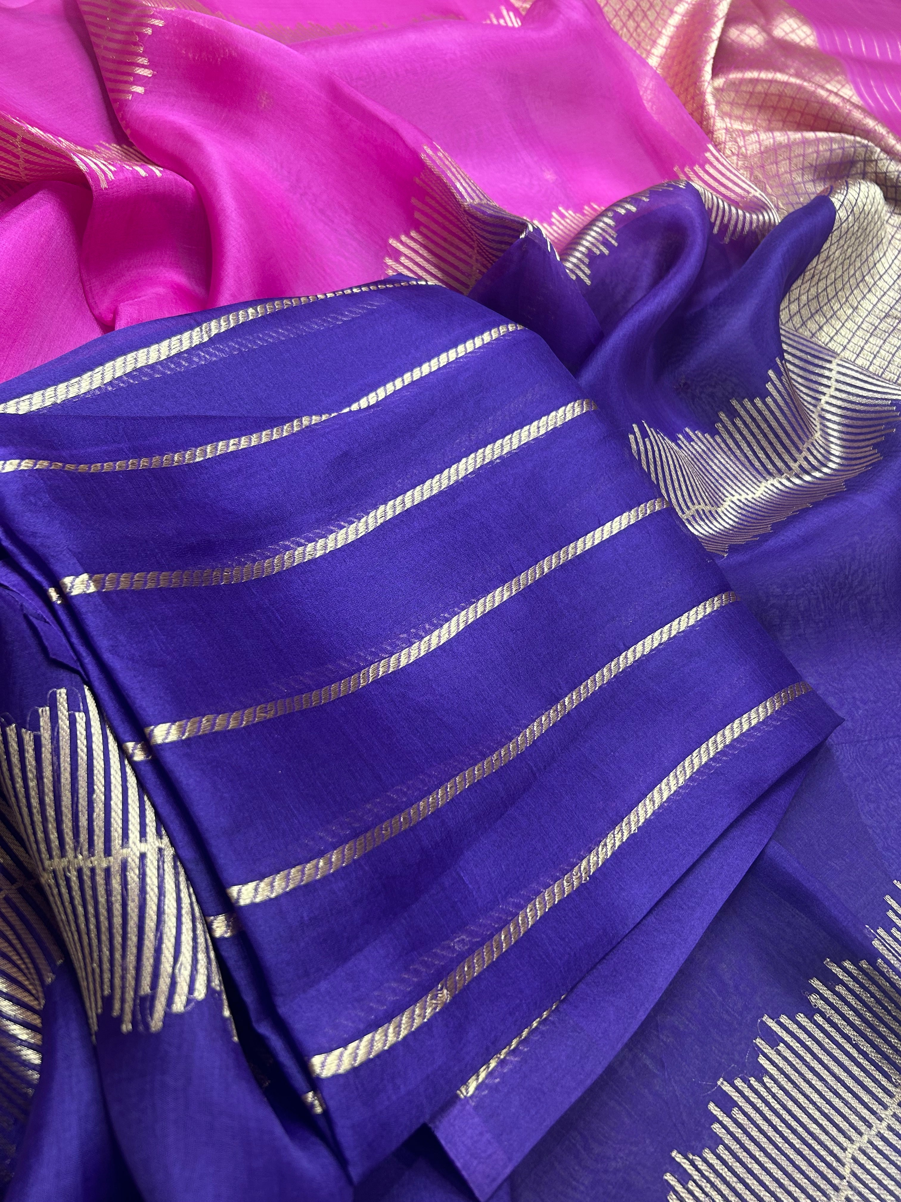 Multitone pure kora 104 organza silk saree