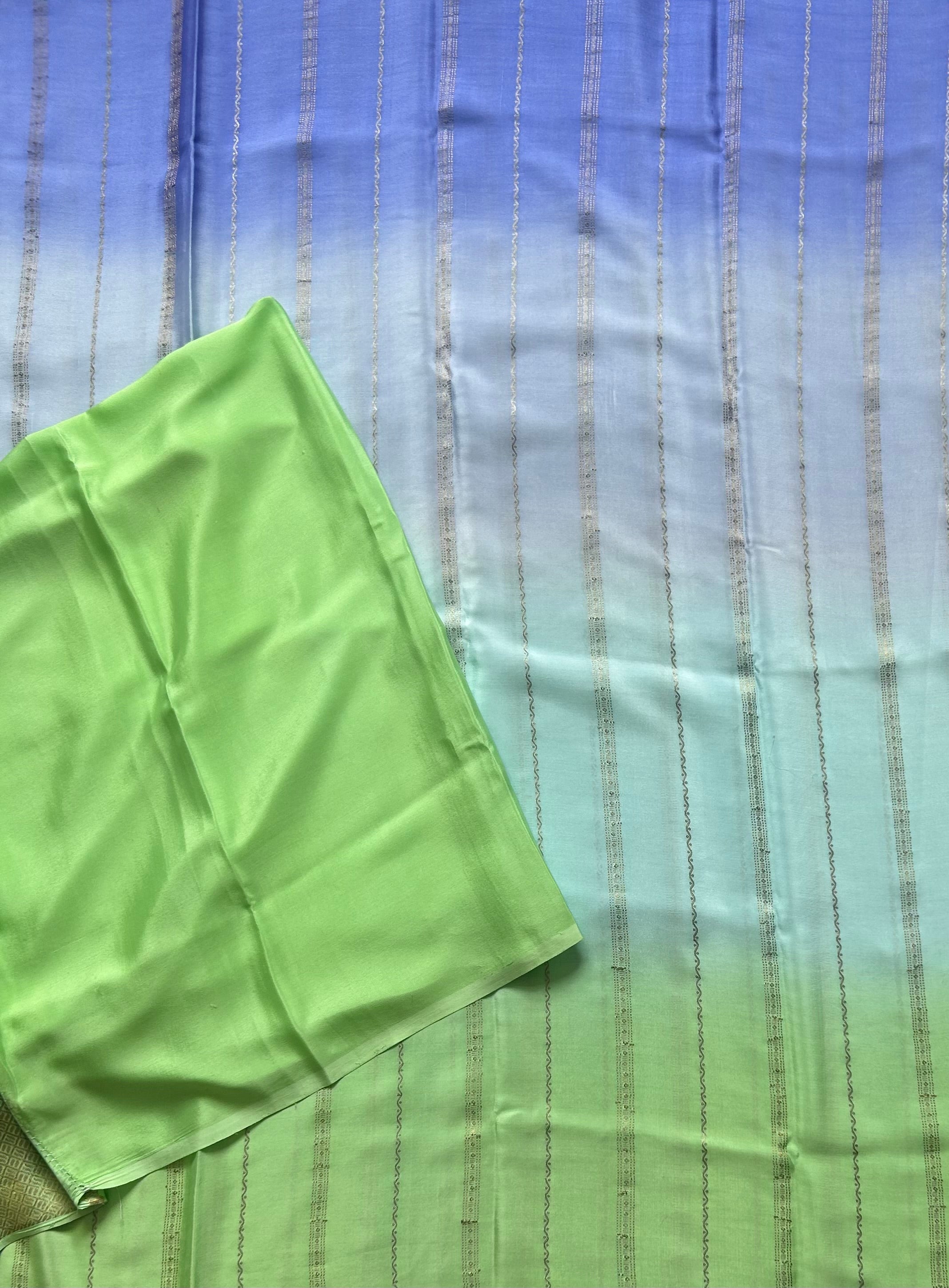 Rankart-103 borderless pure mysore crepe silk saree