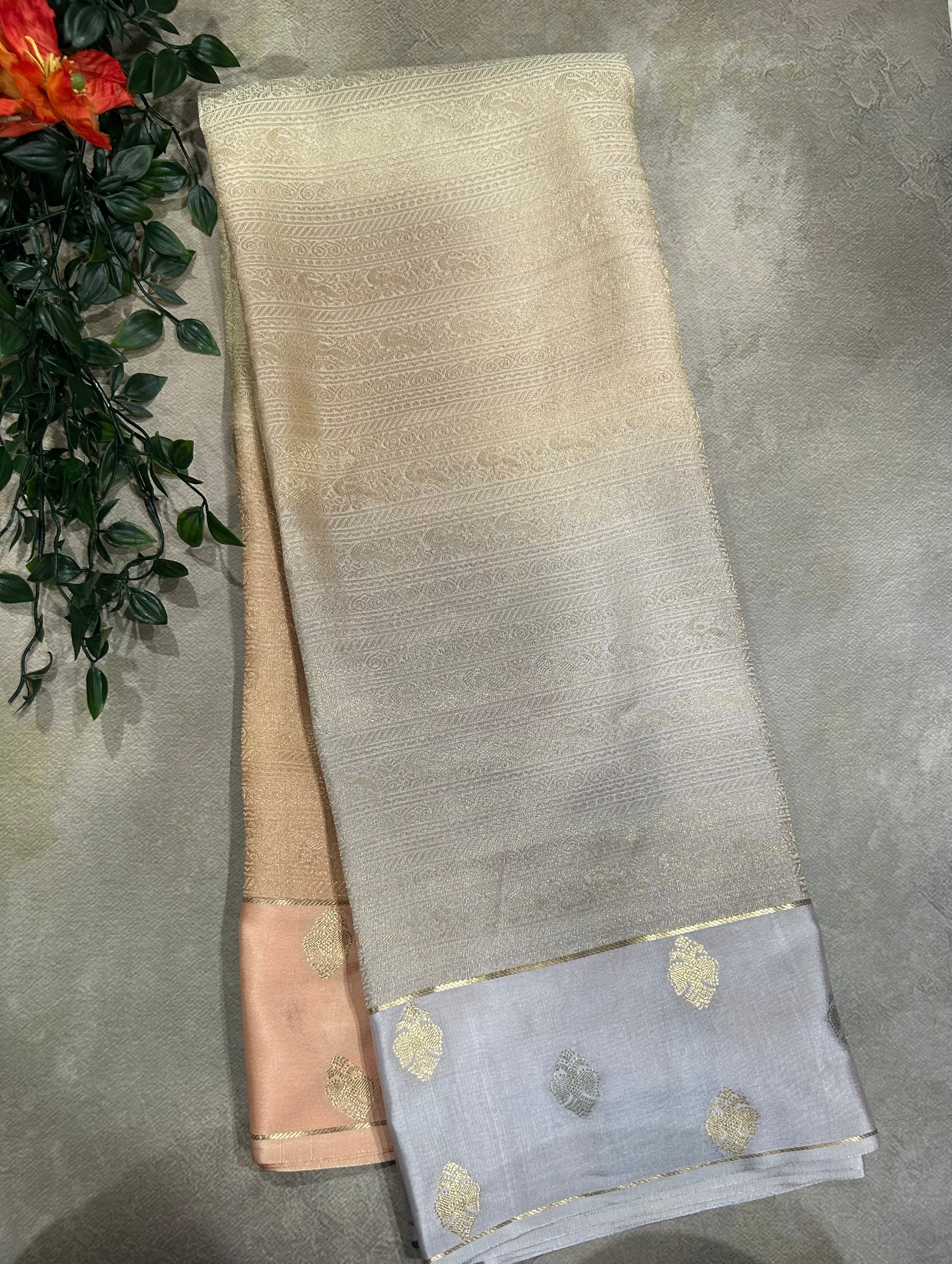 Rankart gandaberuda border pure Mysore silk 105 saree