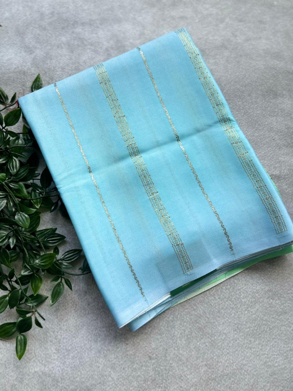 Rankart-106 borderless pure mysore crepe silk saree