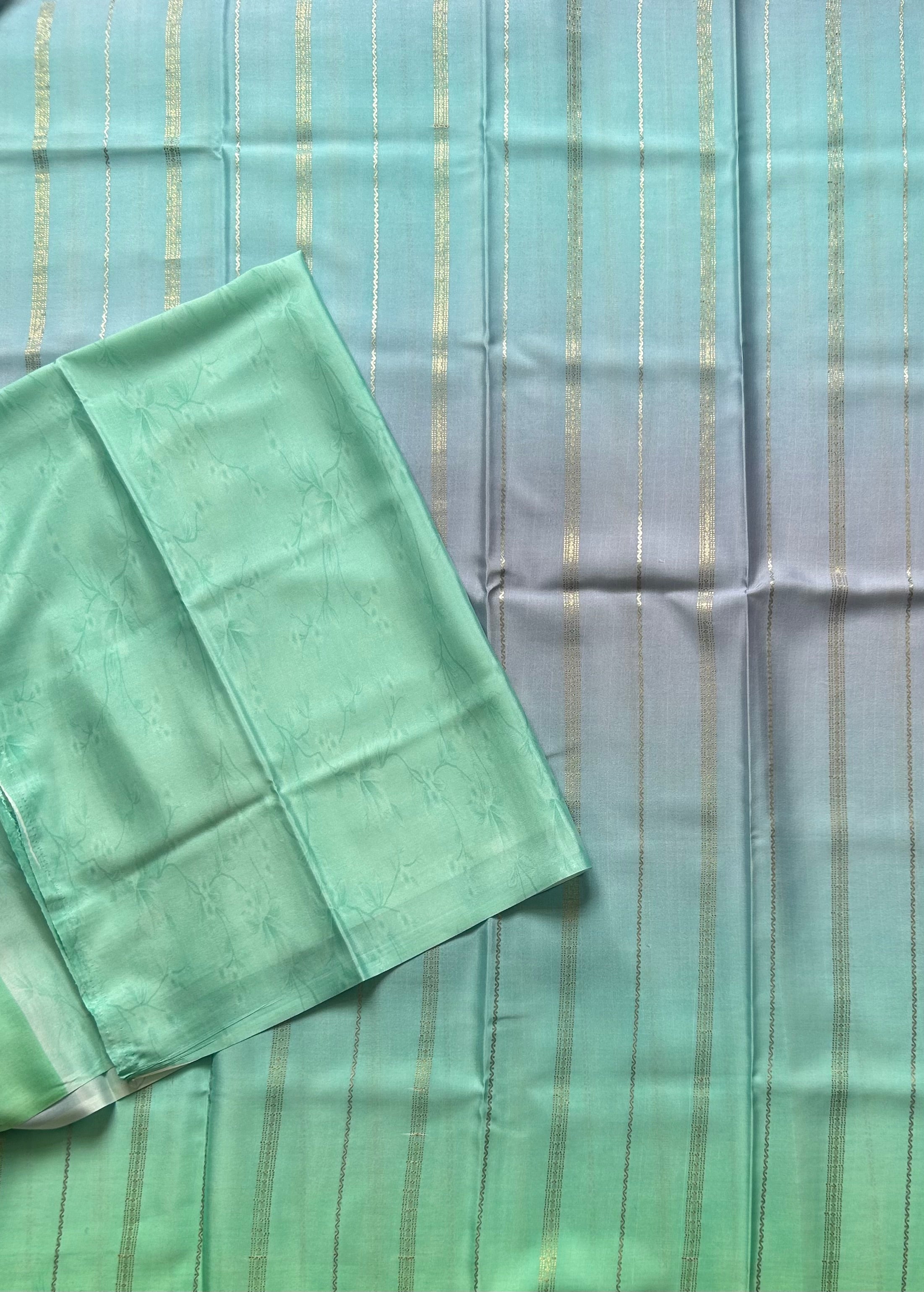 Rankart-103 borderless pure mysore crepe silk saree