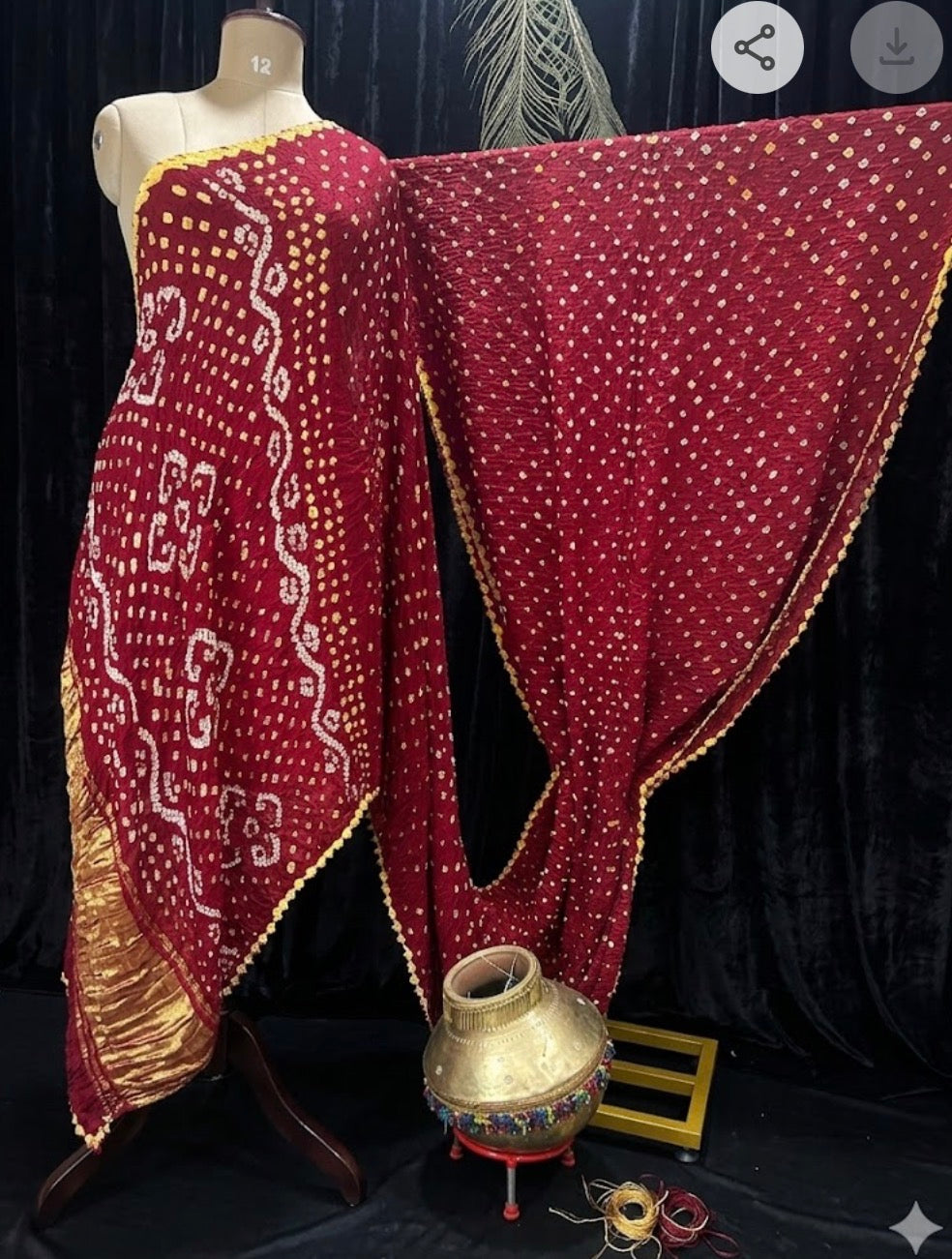 Maroon Bandhini 104 saree