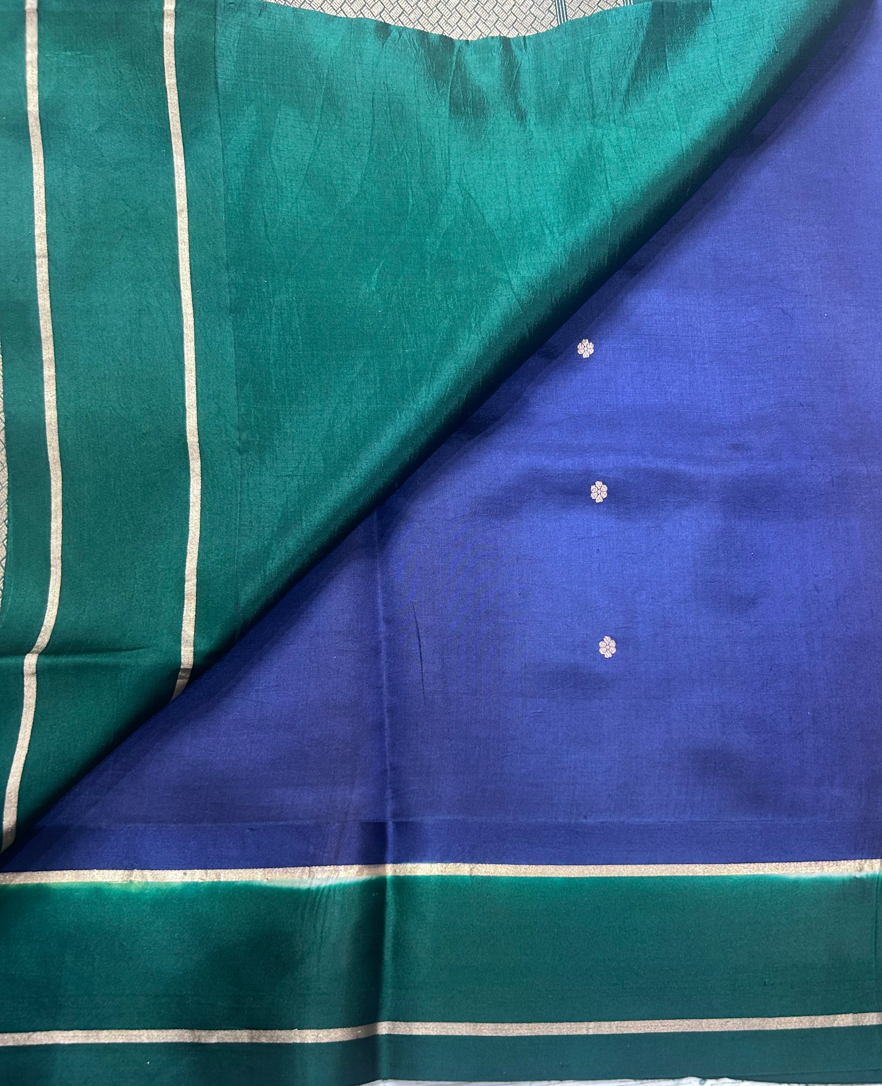 Navy blue benarasi lightweight silk 106 saree