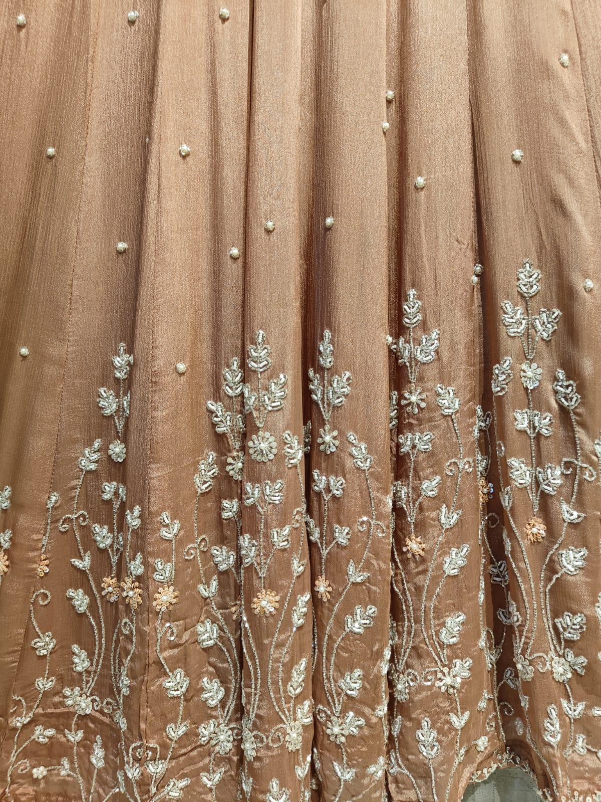 Anarkali Chinnon Hand Embroidery Kurtha 567
