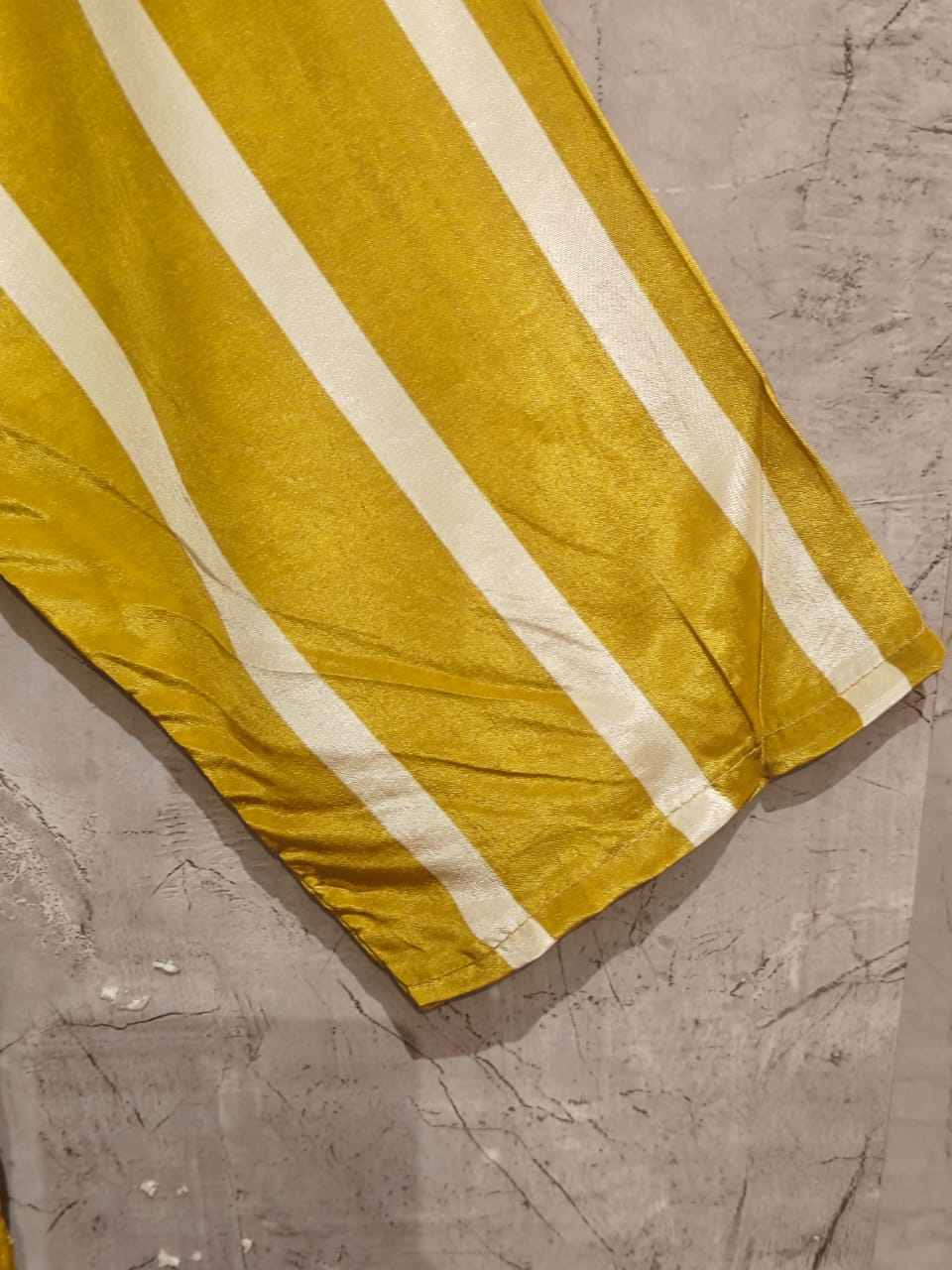 Musturd Yellow Digital Print Handwork Crepe Kurtha 533