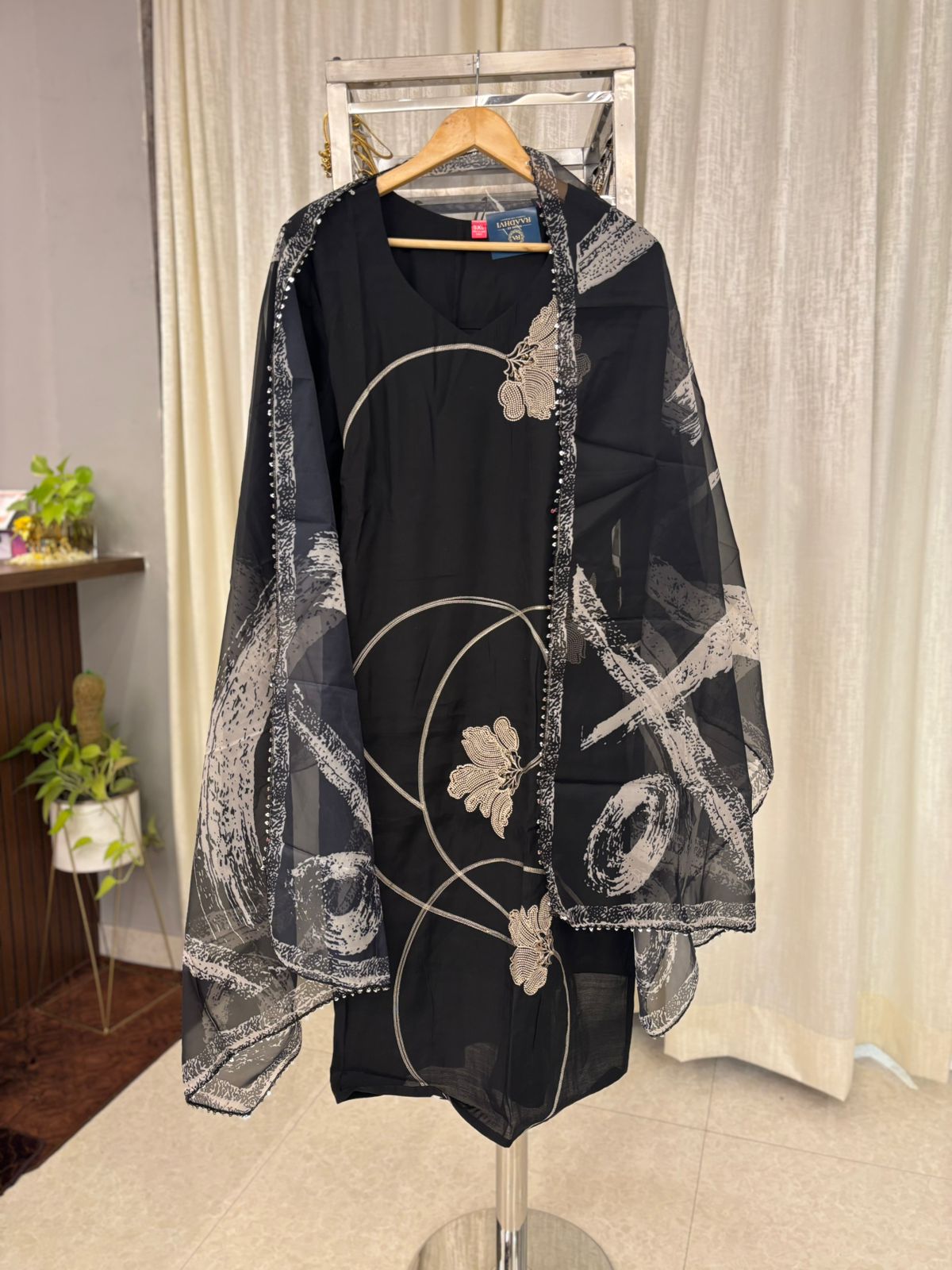 "Rani" Newy Blue premium Rayon cotton Kurtha suits plus size