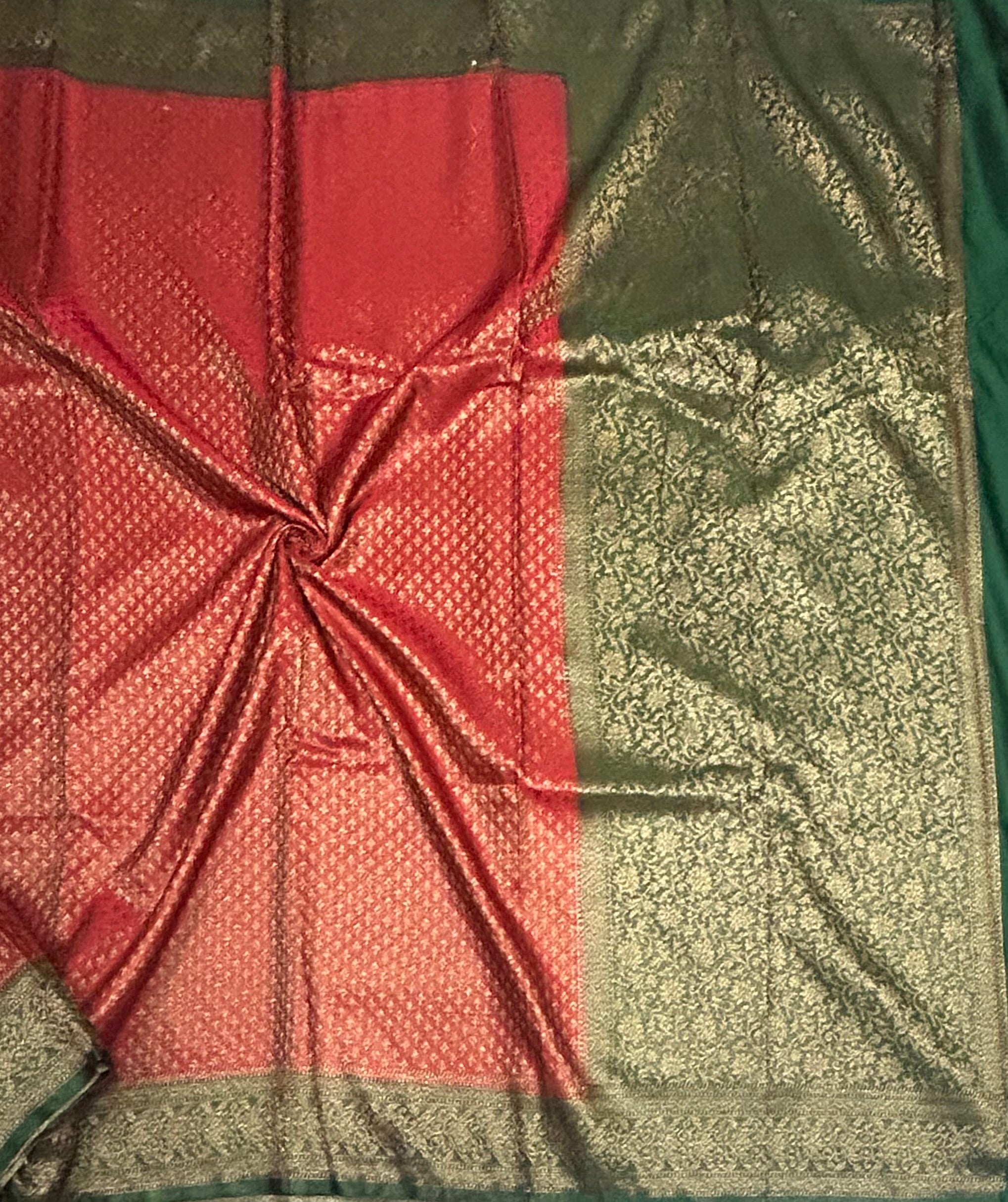 Red brocade dupion benarasi-105 saree