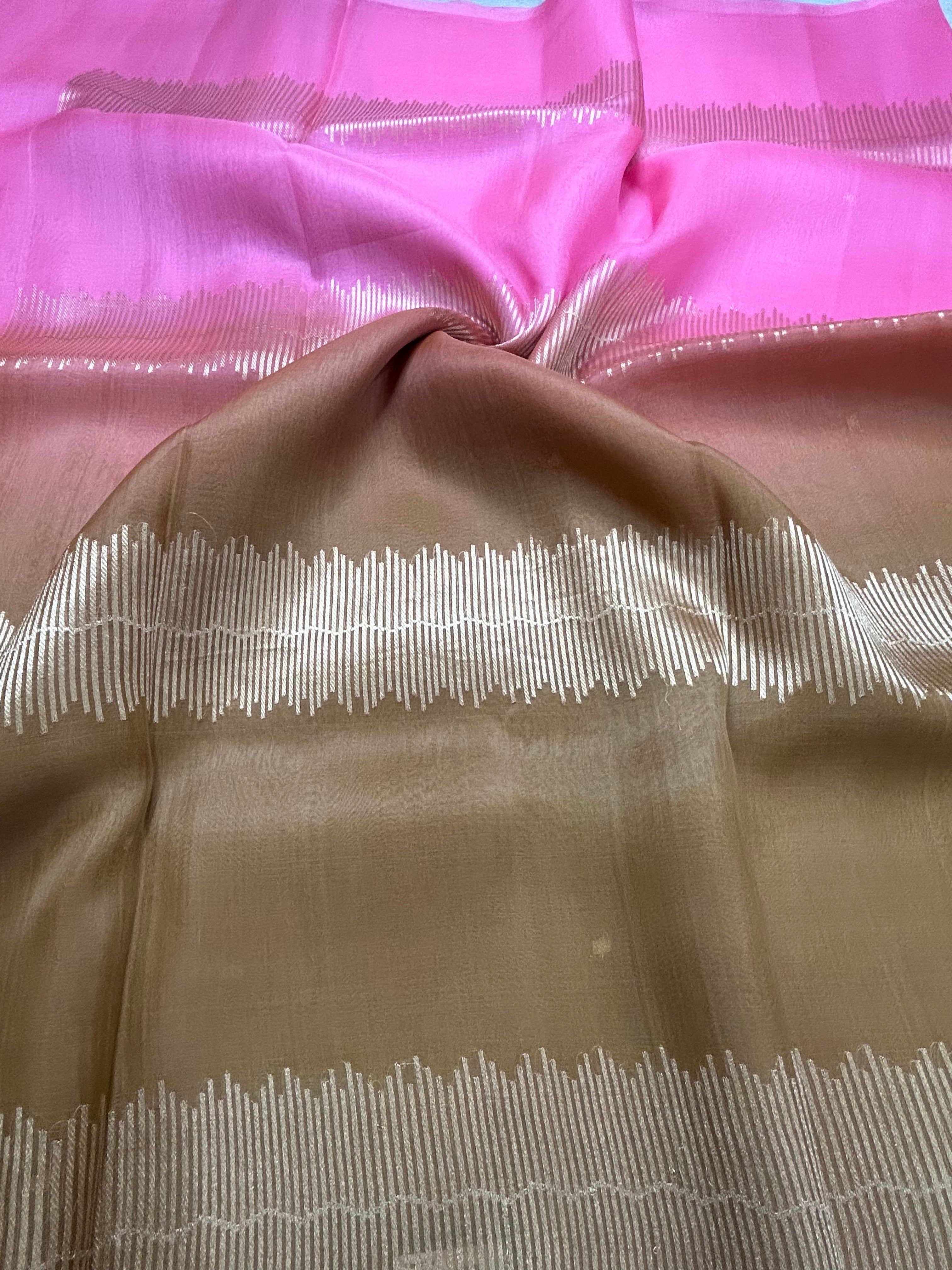 Multitone pure kora 104 organza silk saree