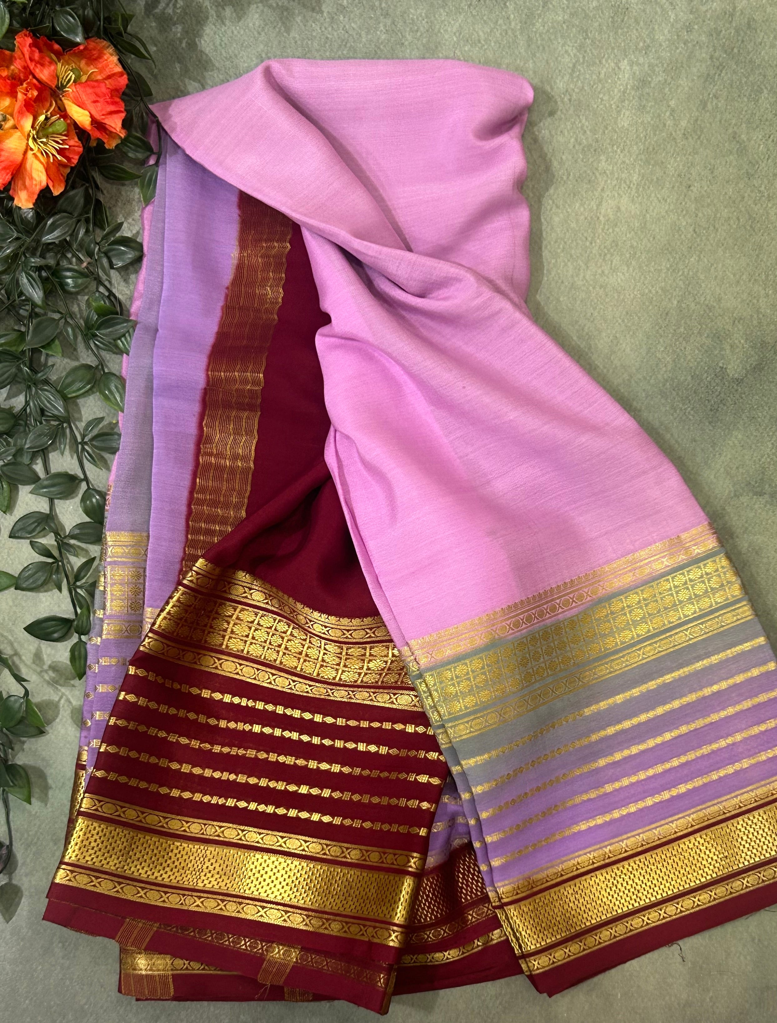 Rankart pure Mysore crepe silk saree