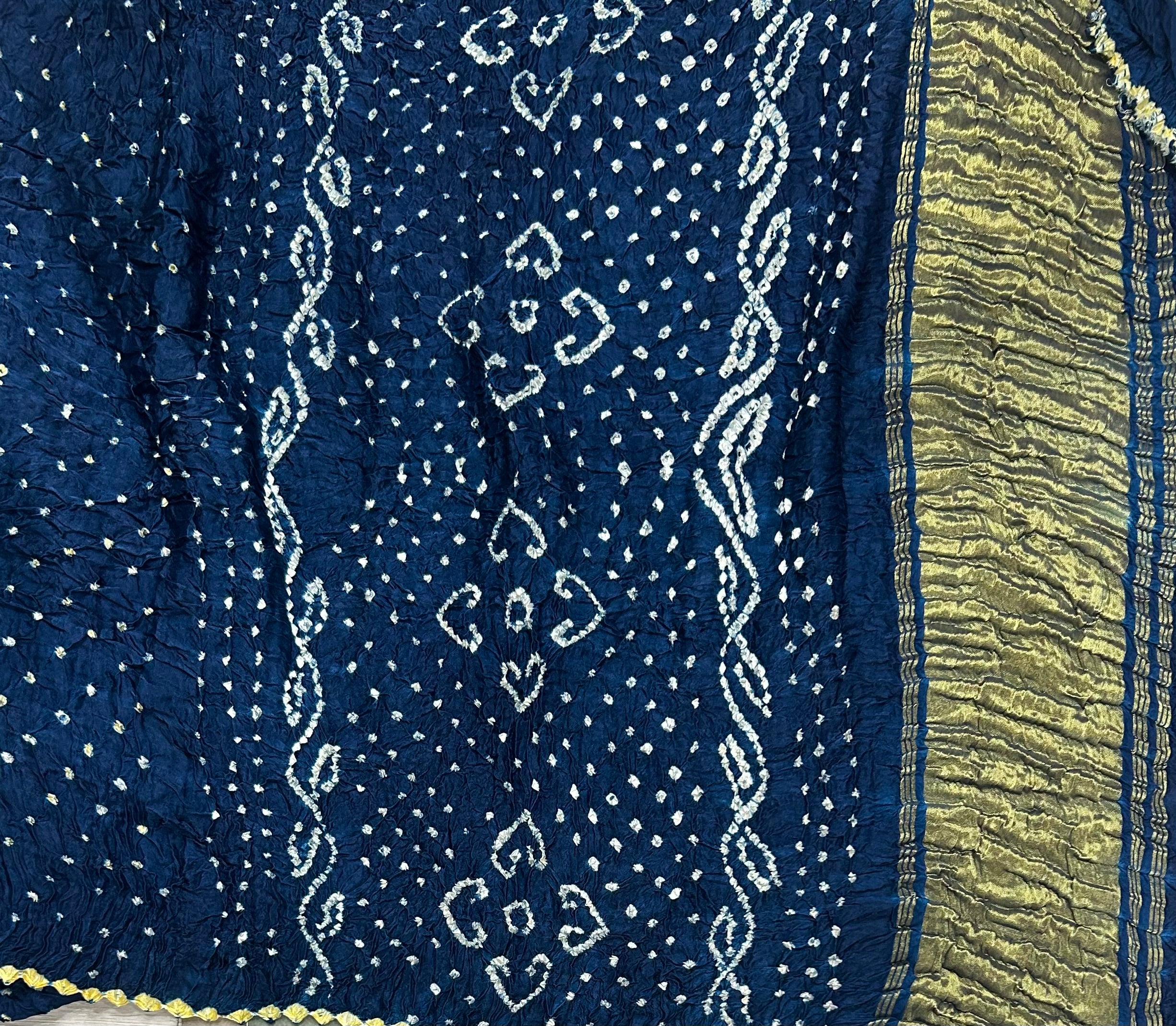Peacock blue Bandhini 104 saree