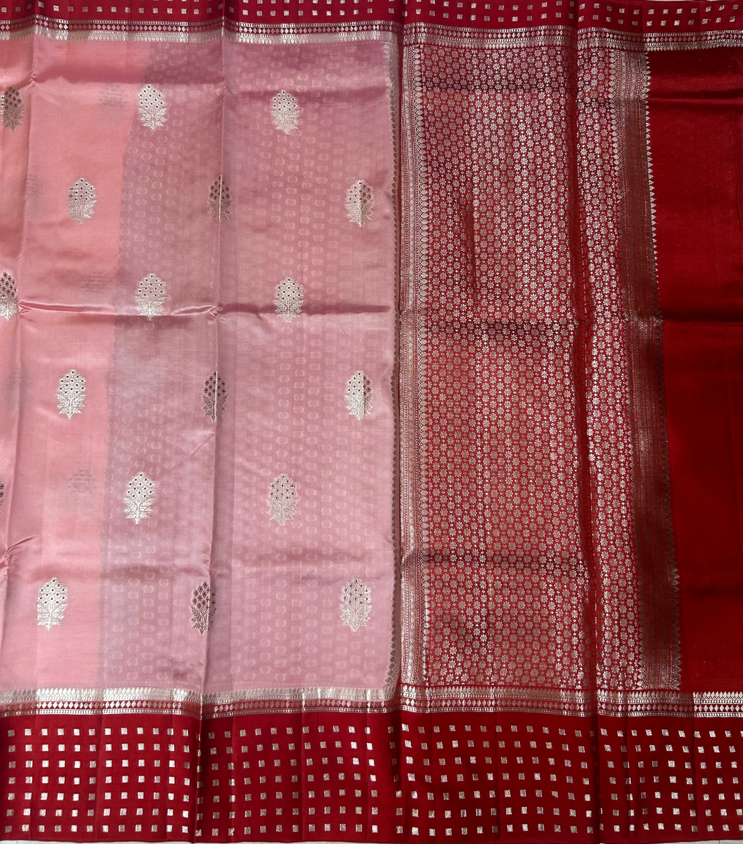 Pastel Pink lightweight banarasi silk-10 saree