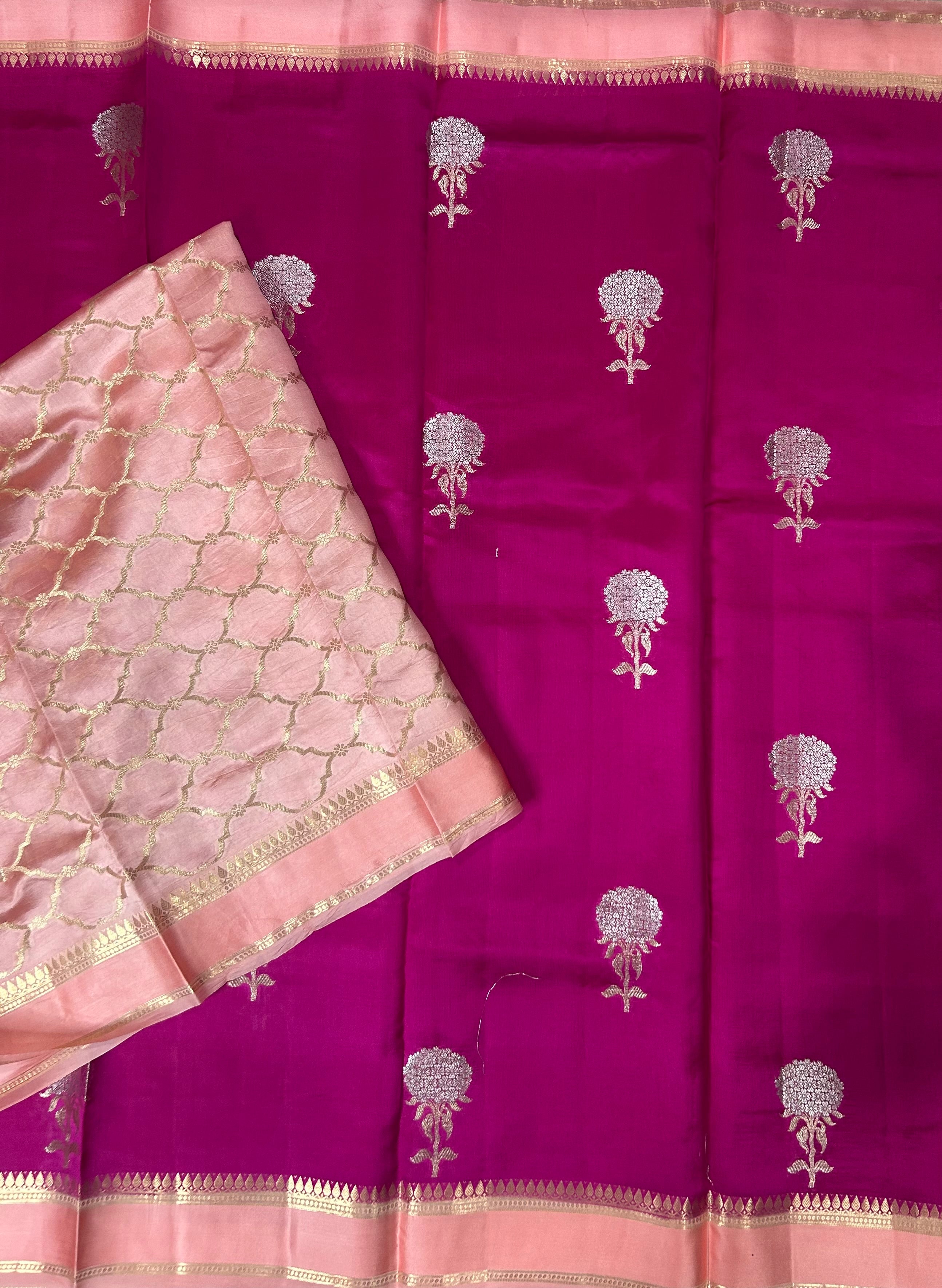 Pink lightweight banarasi silk-10 saree