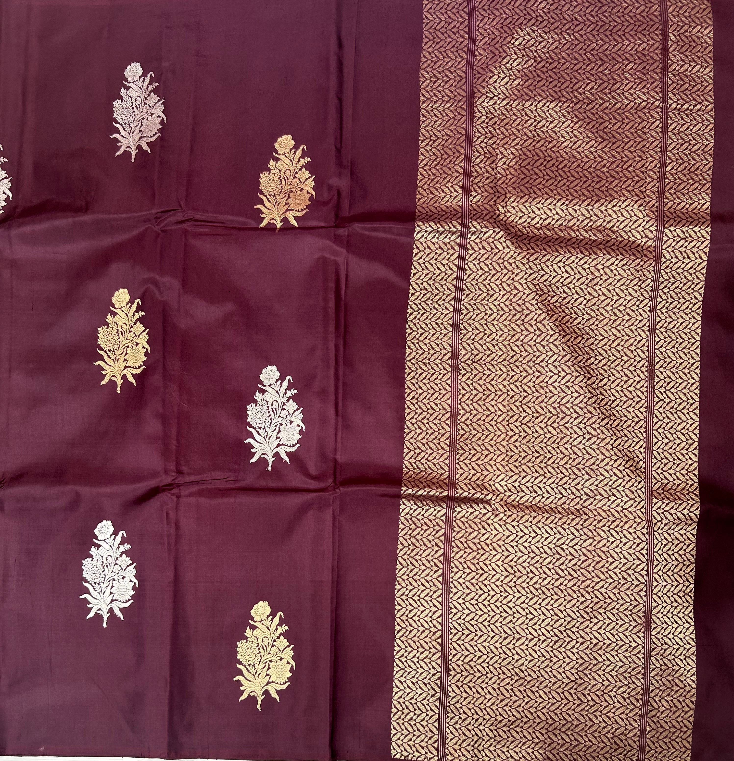 Brown lightweight banarasi silk-10 saree