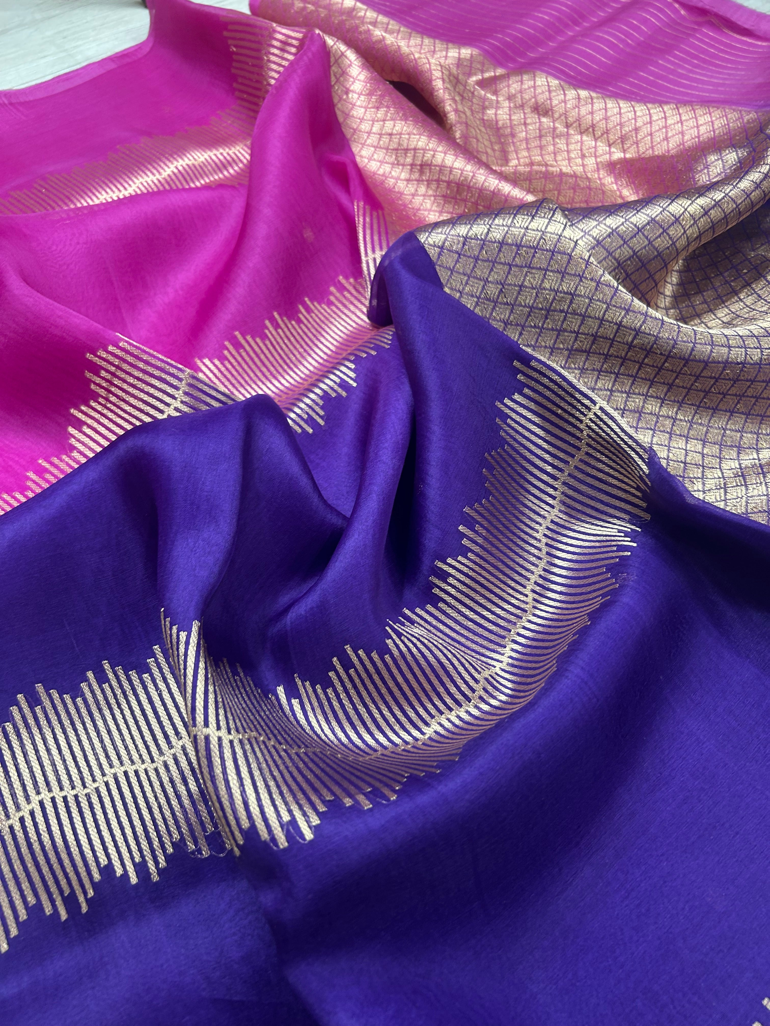 Multitone pure kora 104 organza silk saree