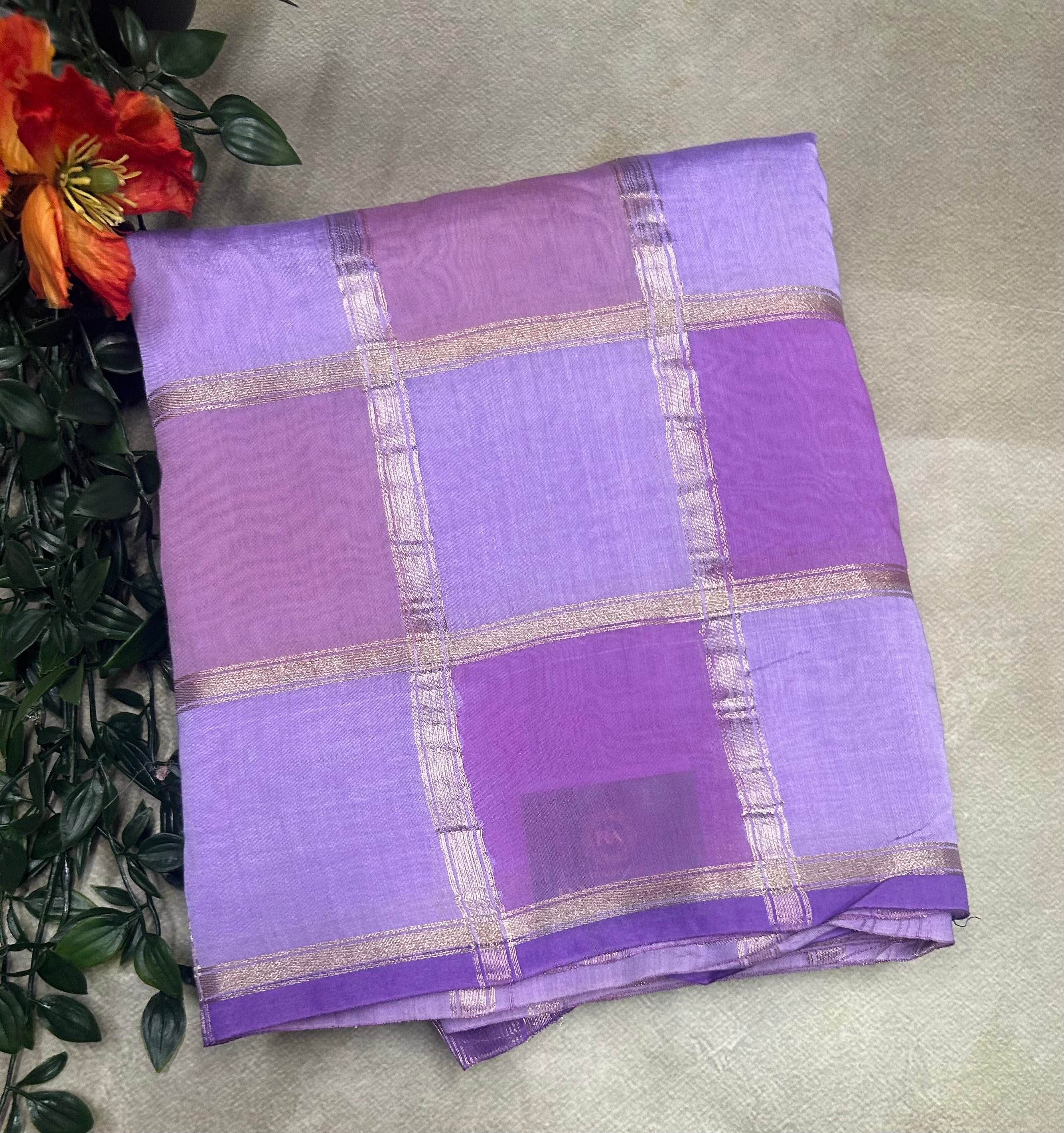 Rankart soft tussar crepe checks 105 saree