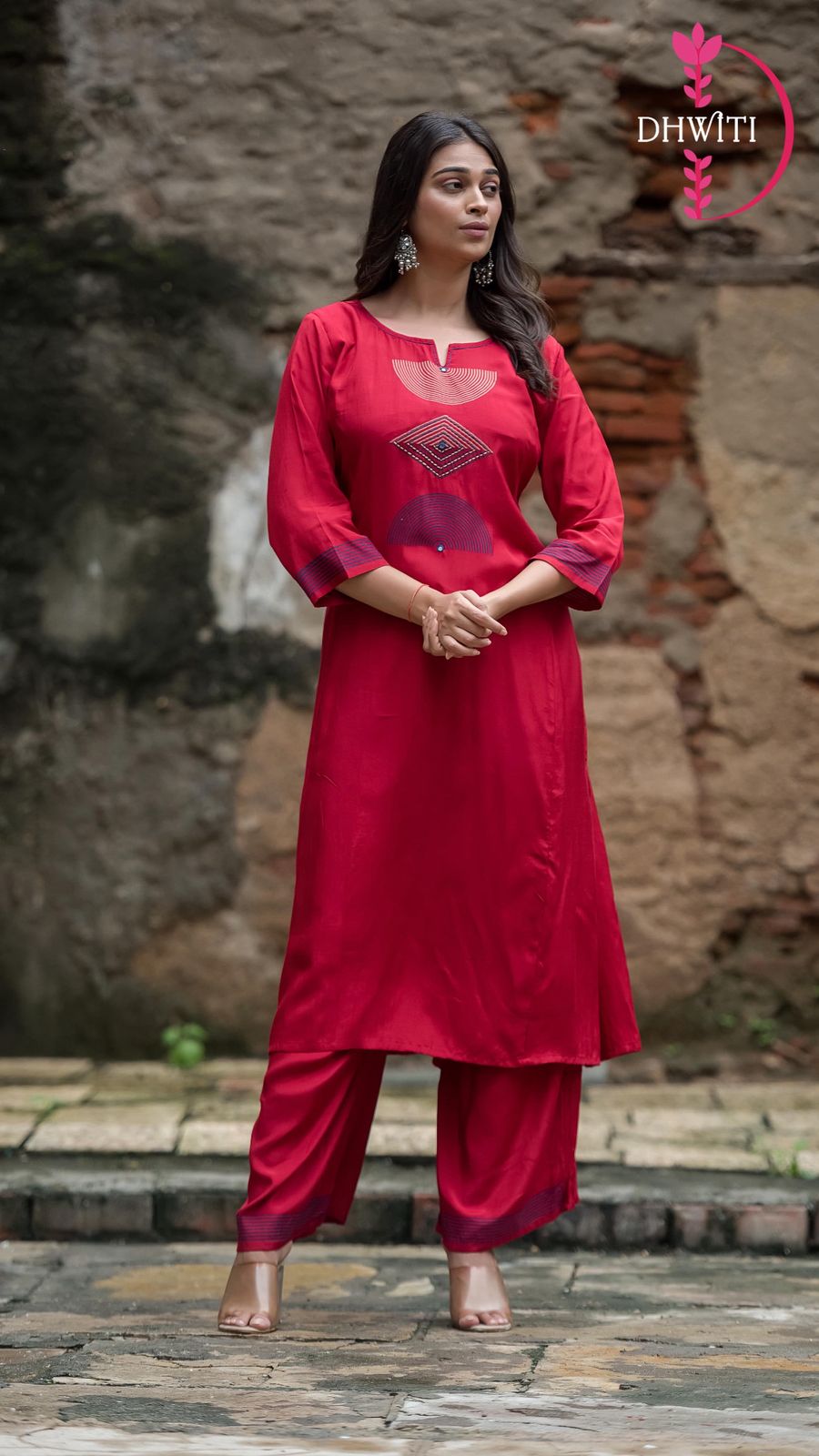 Pink Mul Cotton Cord Set