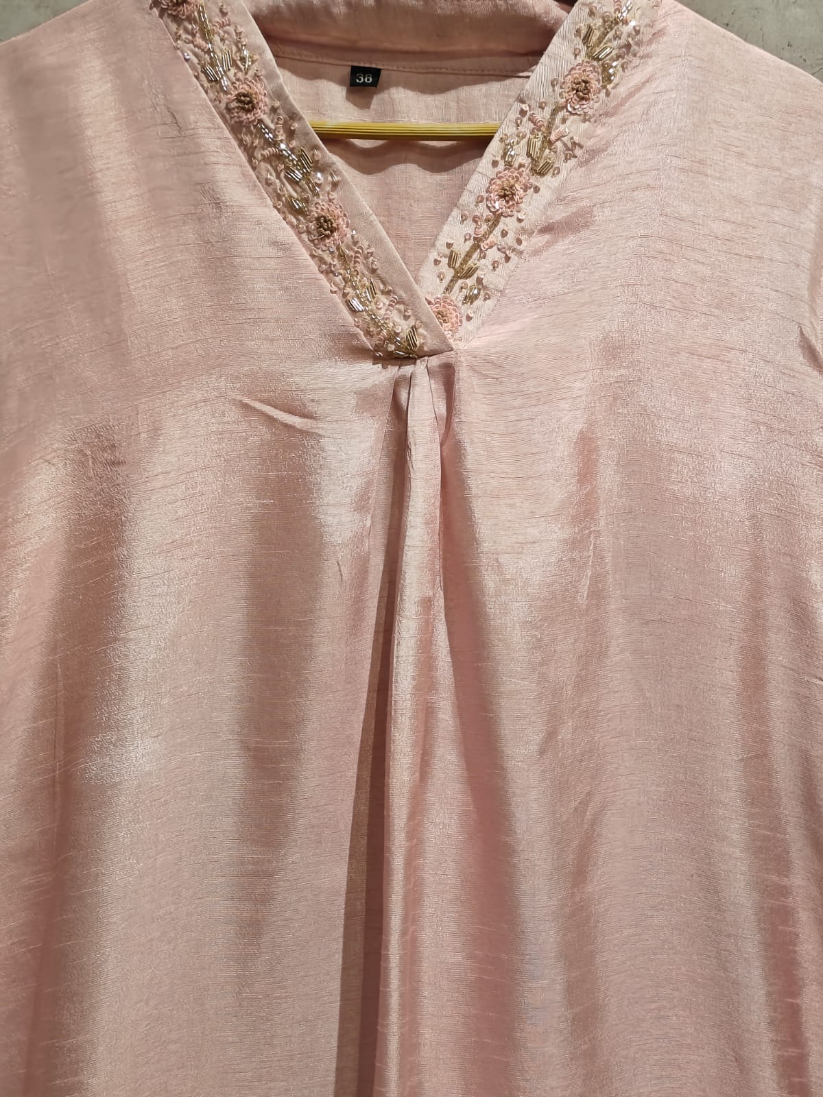 Baby Pink with Handwork kurtha set