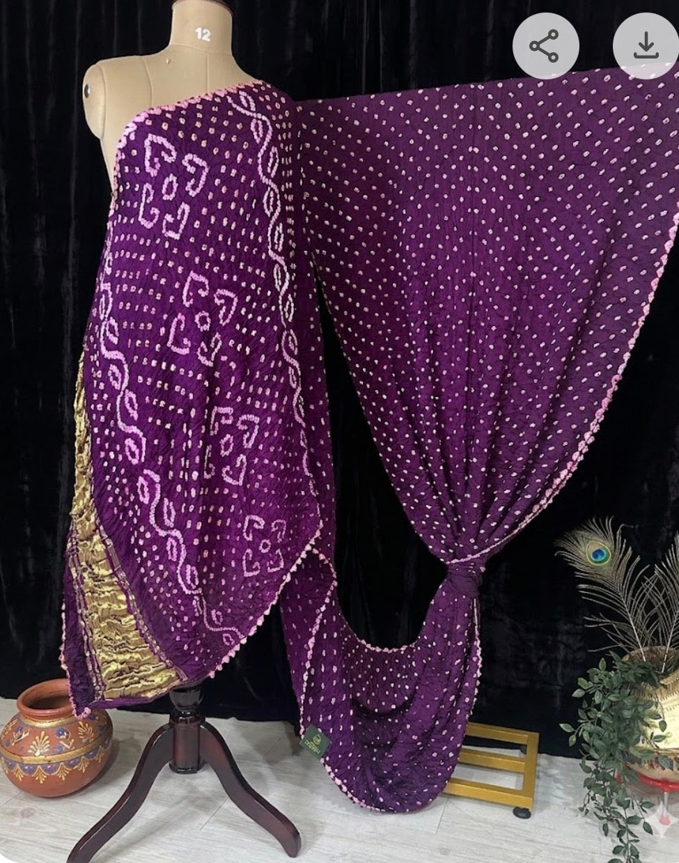 Purple Bandhini 104 saree