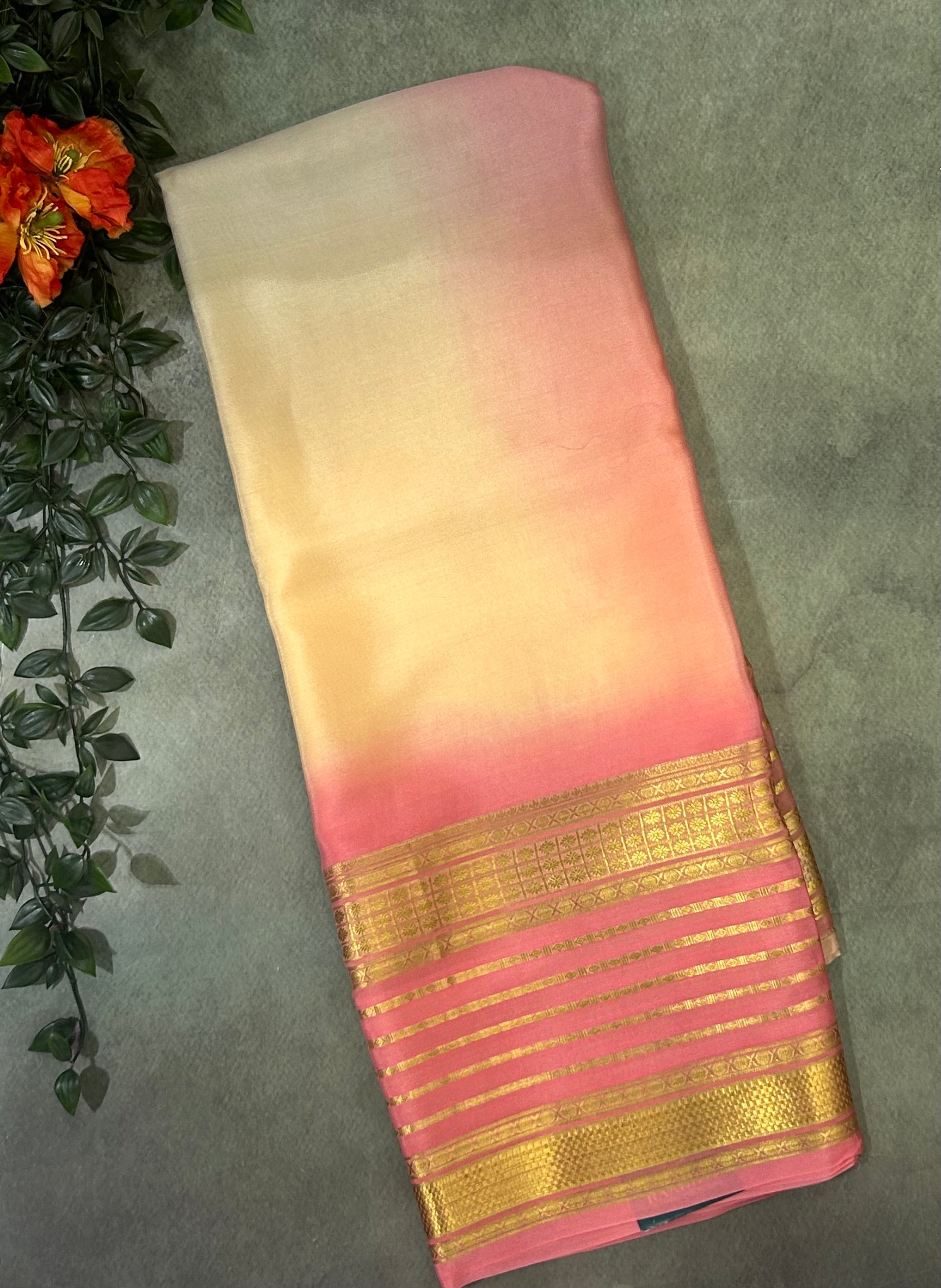 Rankart pure Mysore crepe silk saree