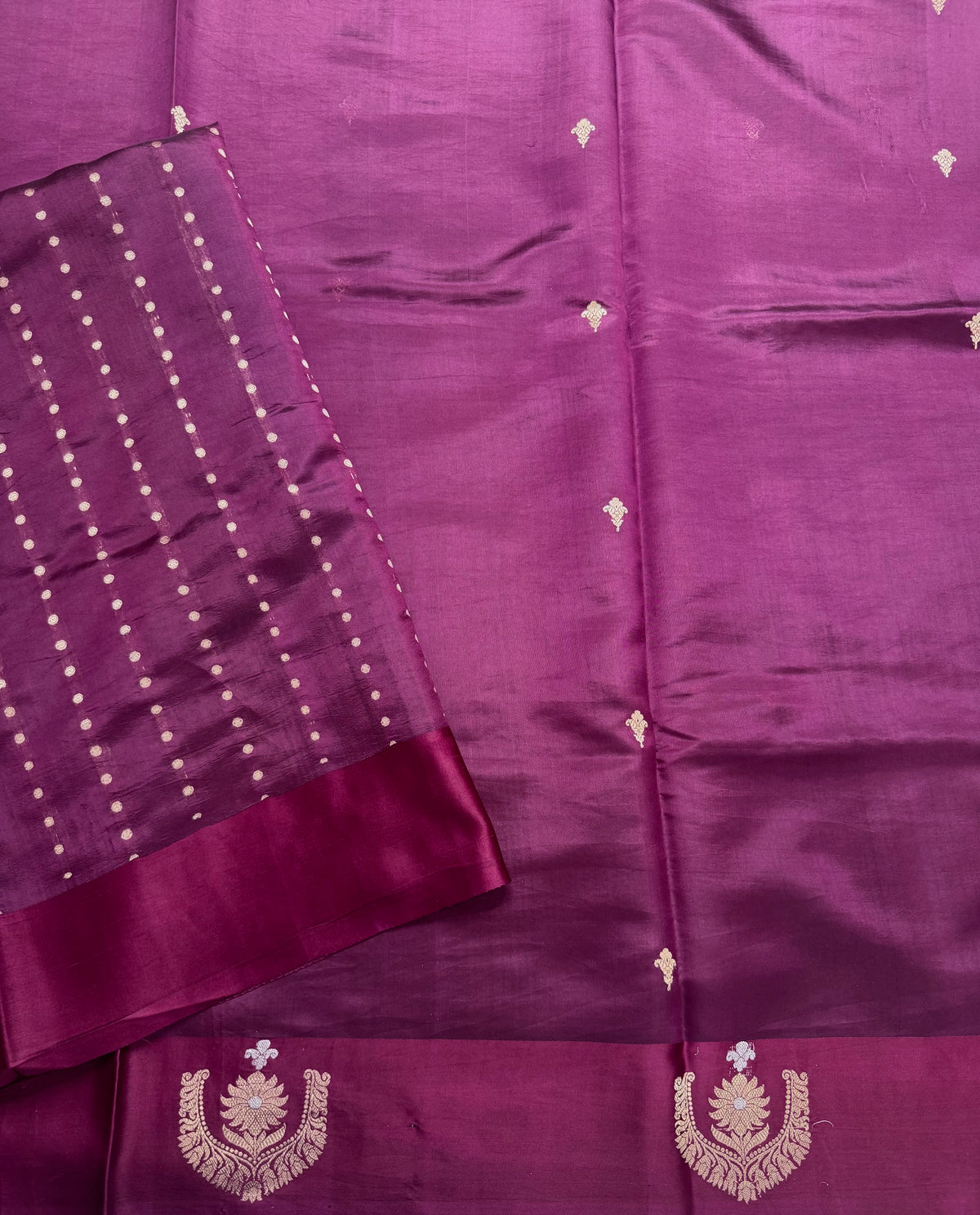 Wine benarasi lightweight silk 111 saree