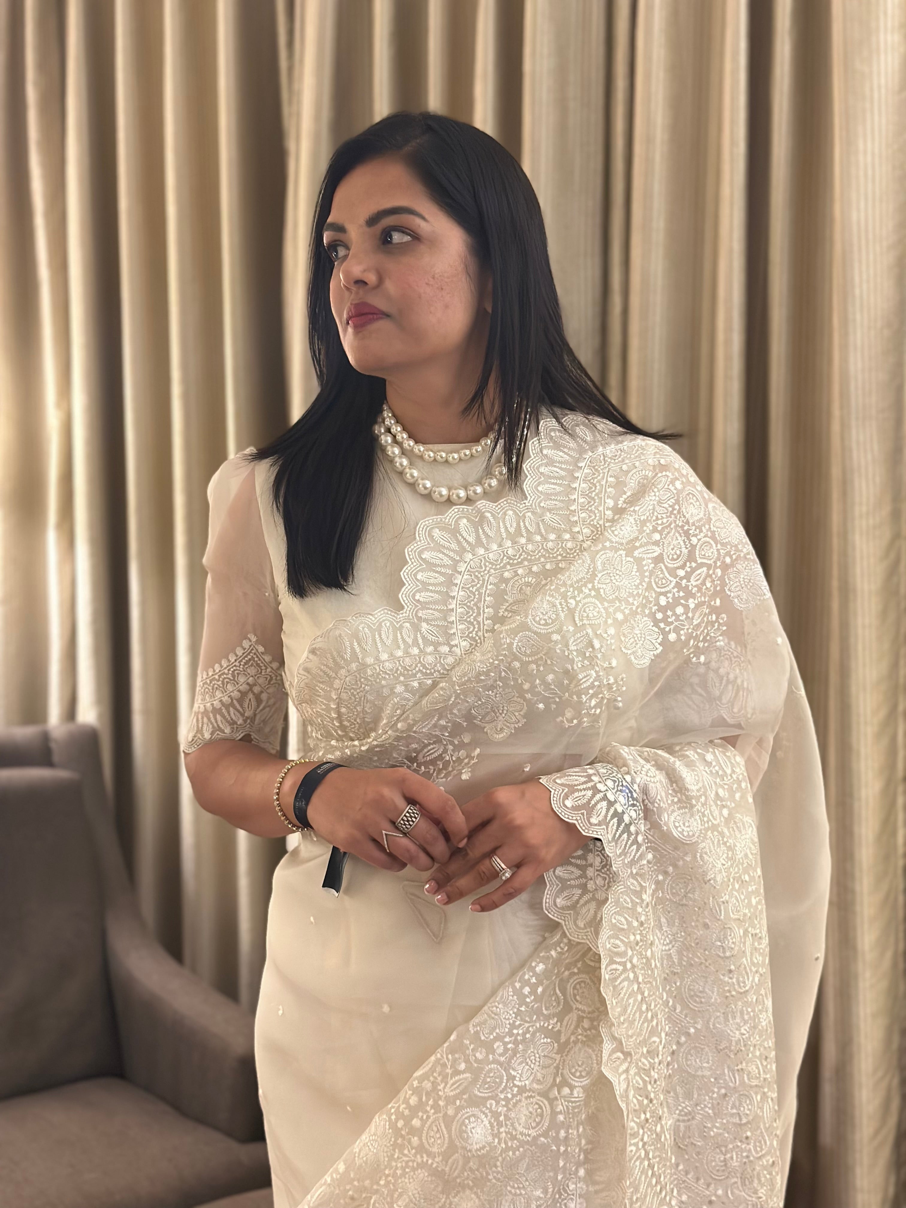 Pure Organza Saree – Elegant Lightweight Designer Saree for Weddings & Parties Deepika Padukone organza