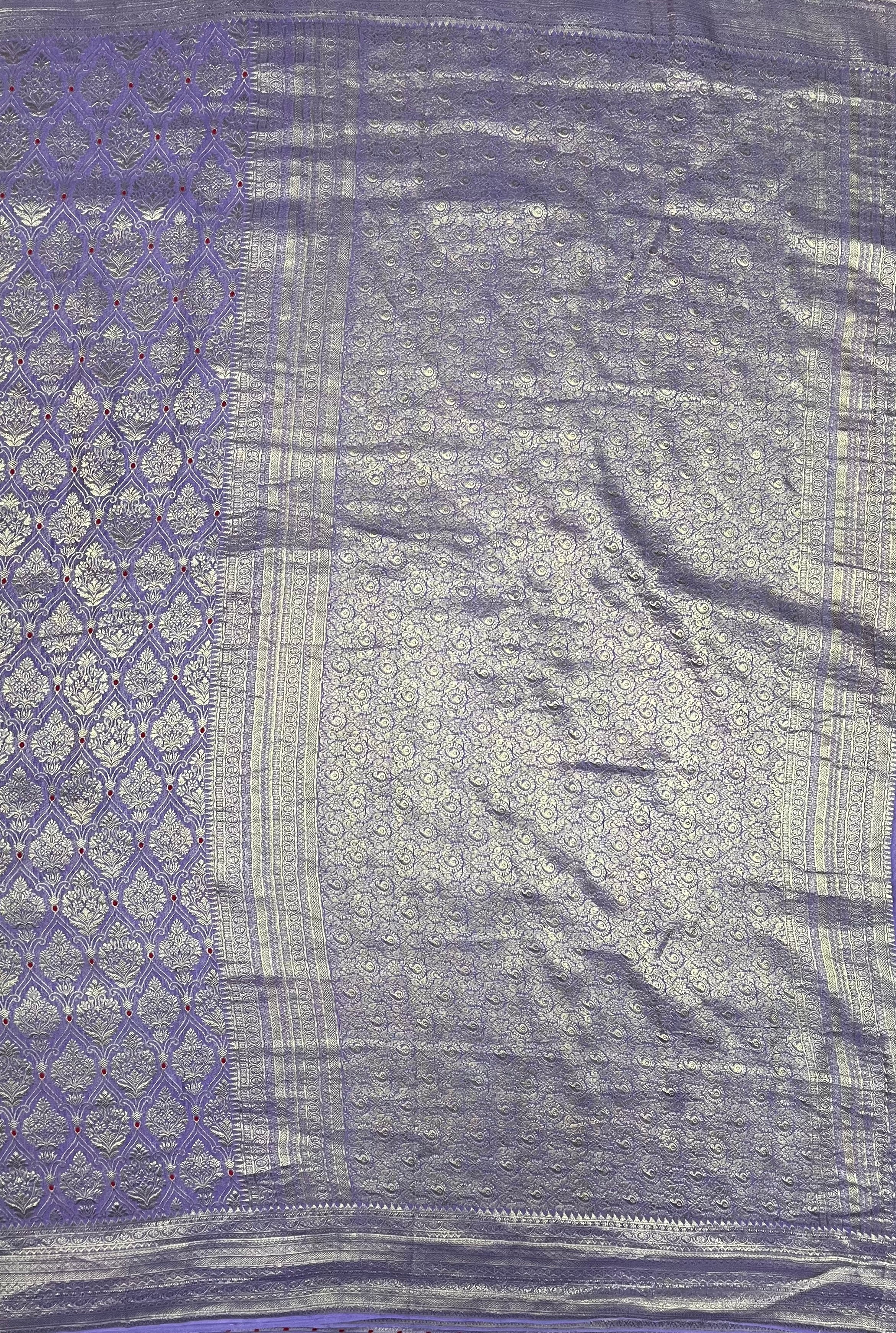 Purple brocade pure mysore silk 104 saree