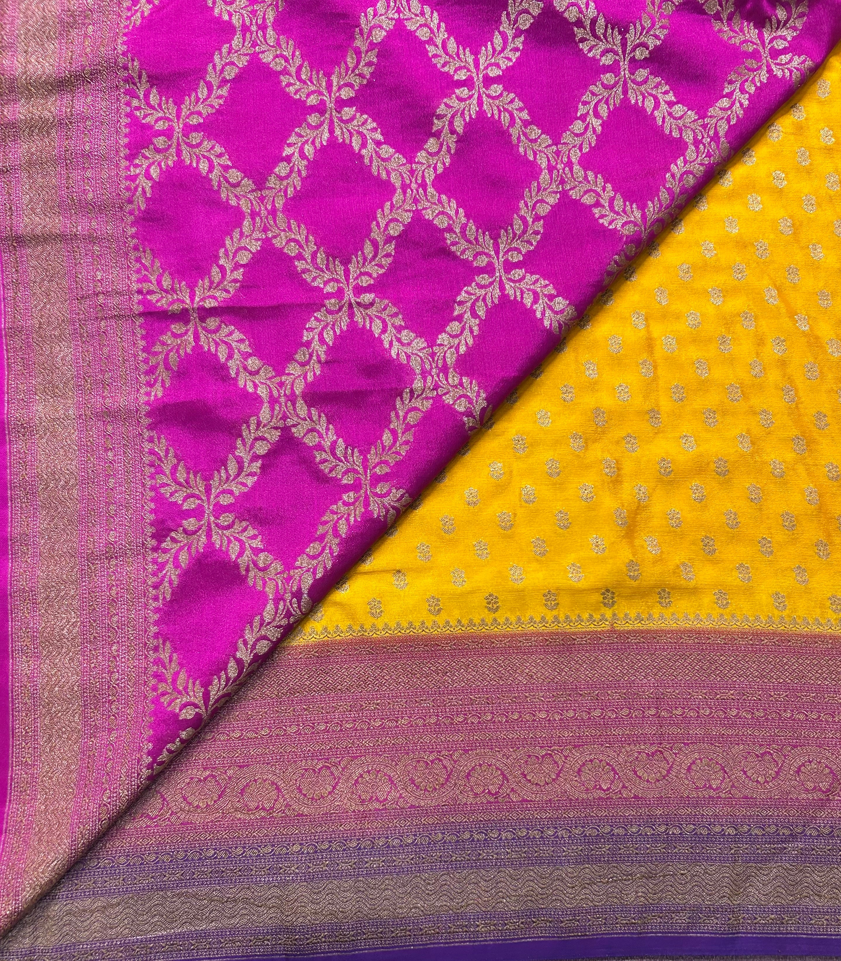 Bright yellow 3d semi georgette 105 saree