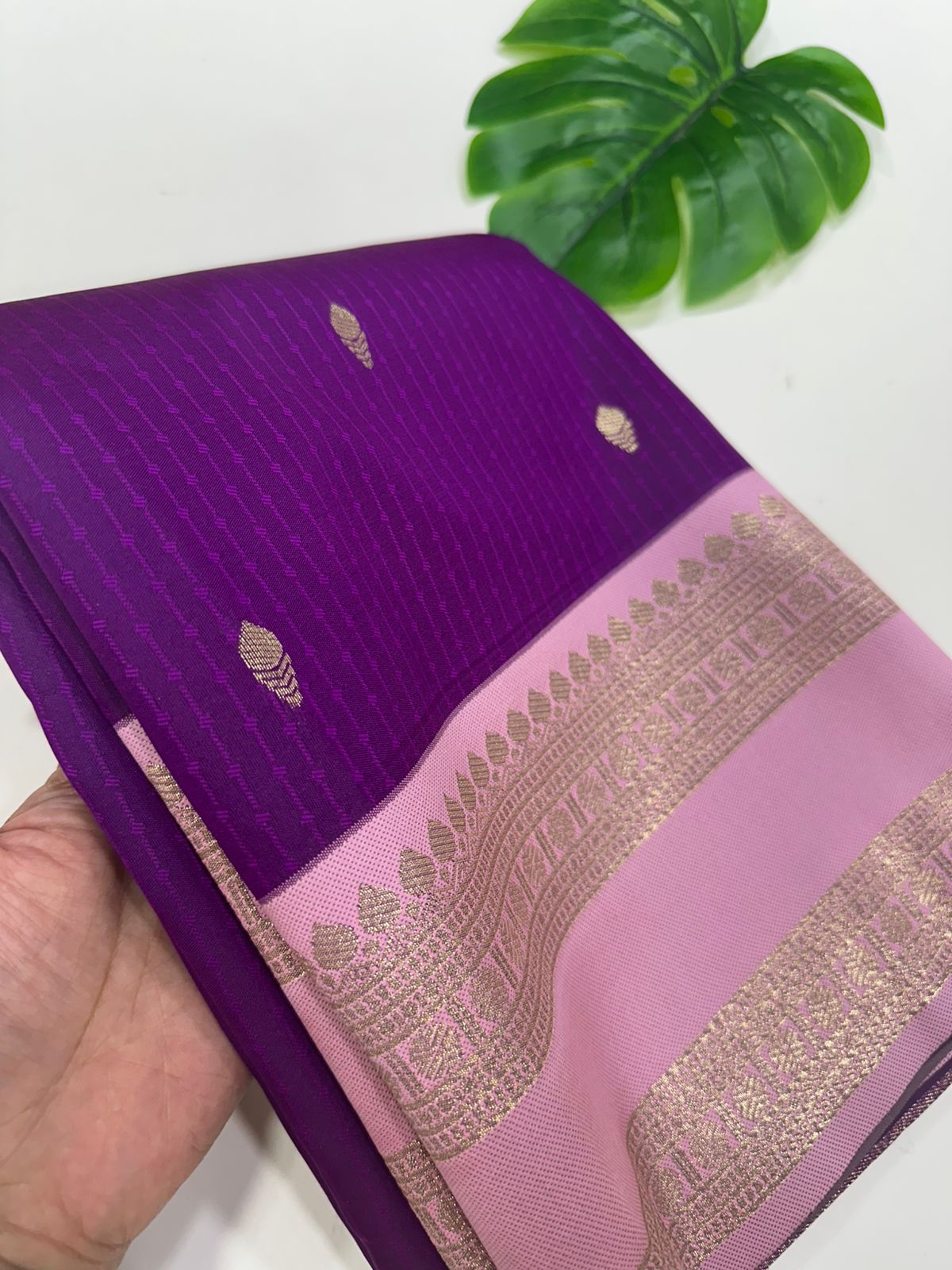 Purple semi soft silk 05 saree