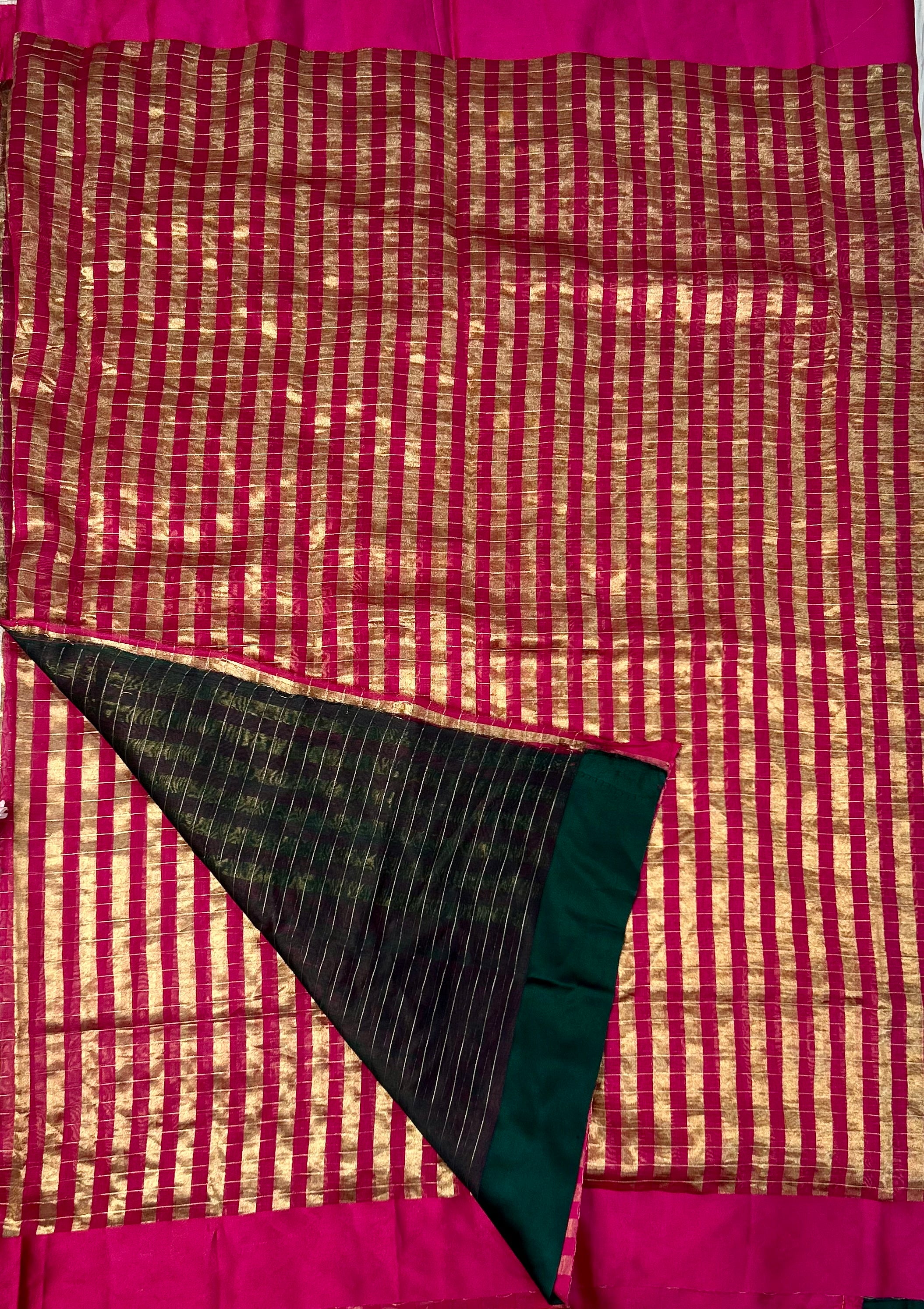 Pink  Pure organza tissue saree 101