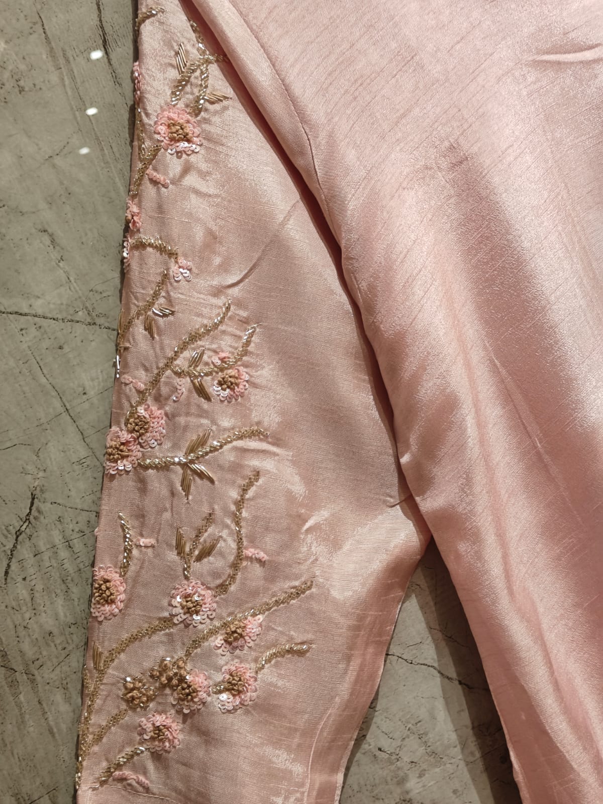 Baby Pink with Handwork kurtha set