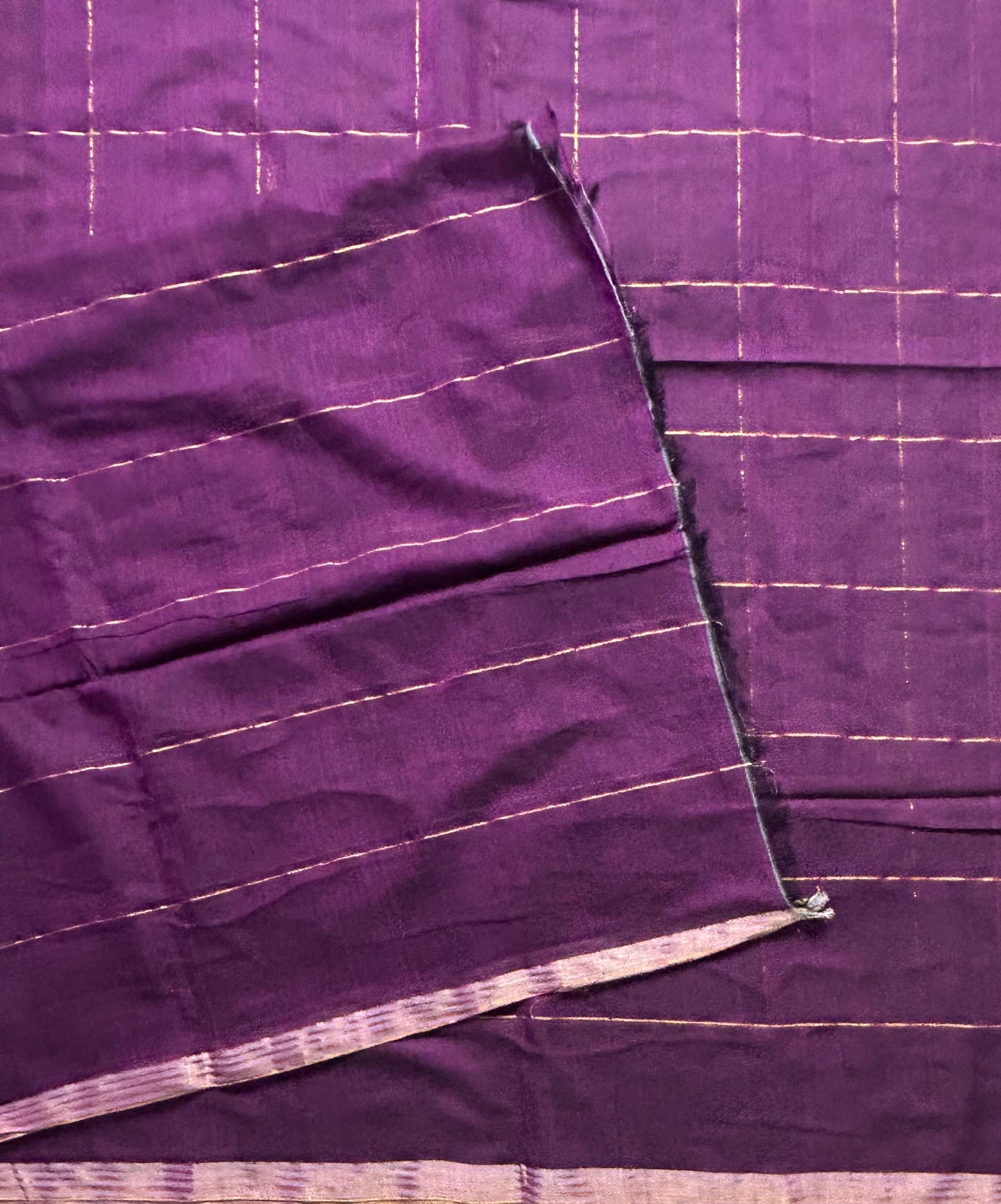 Purple pure cotton 103 jamdani saree
