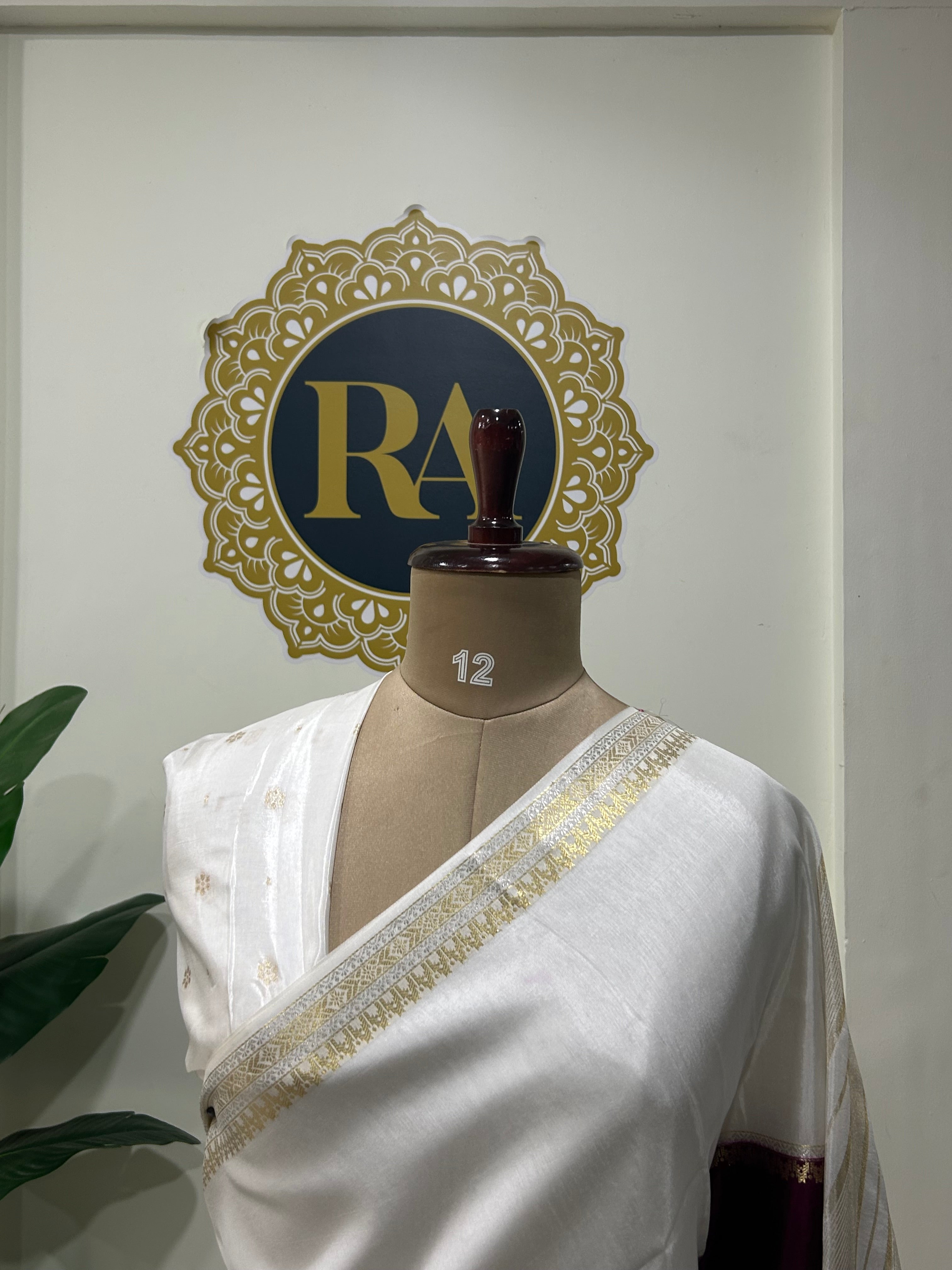 White n wine premium semi mysore-12 crepe saree