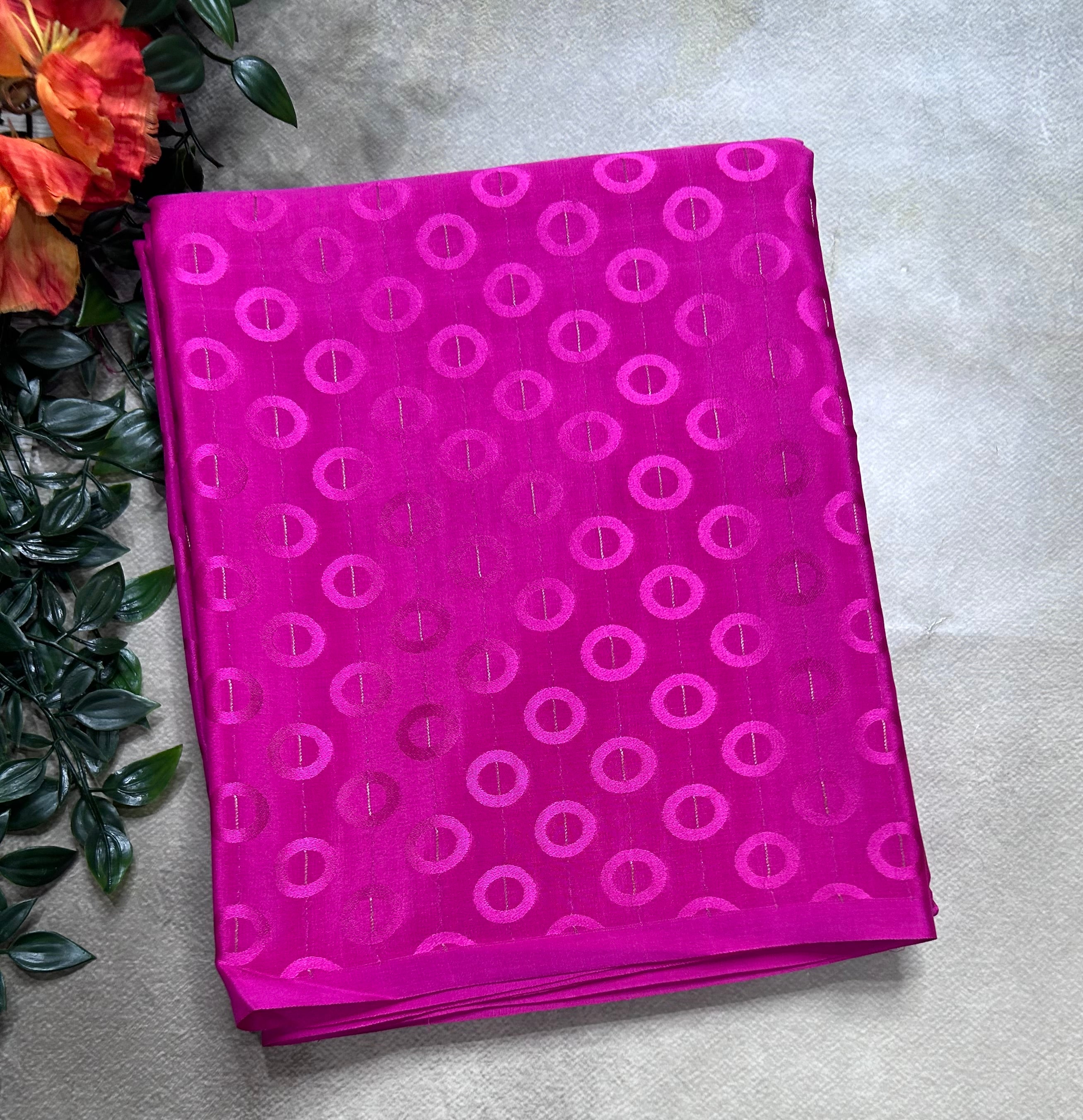 Pink embossed Butta pure mysore silk saree(DMS106)
