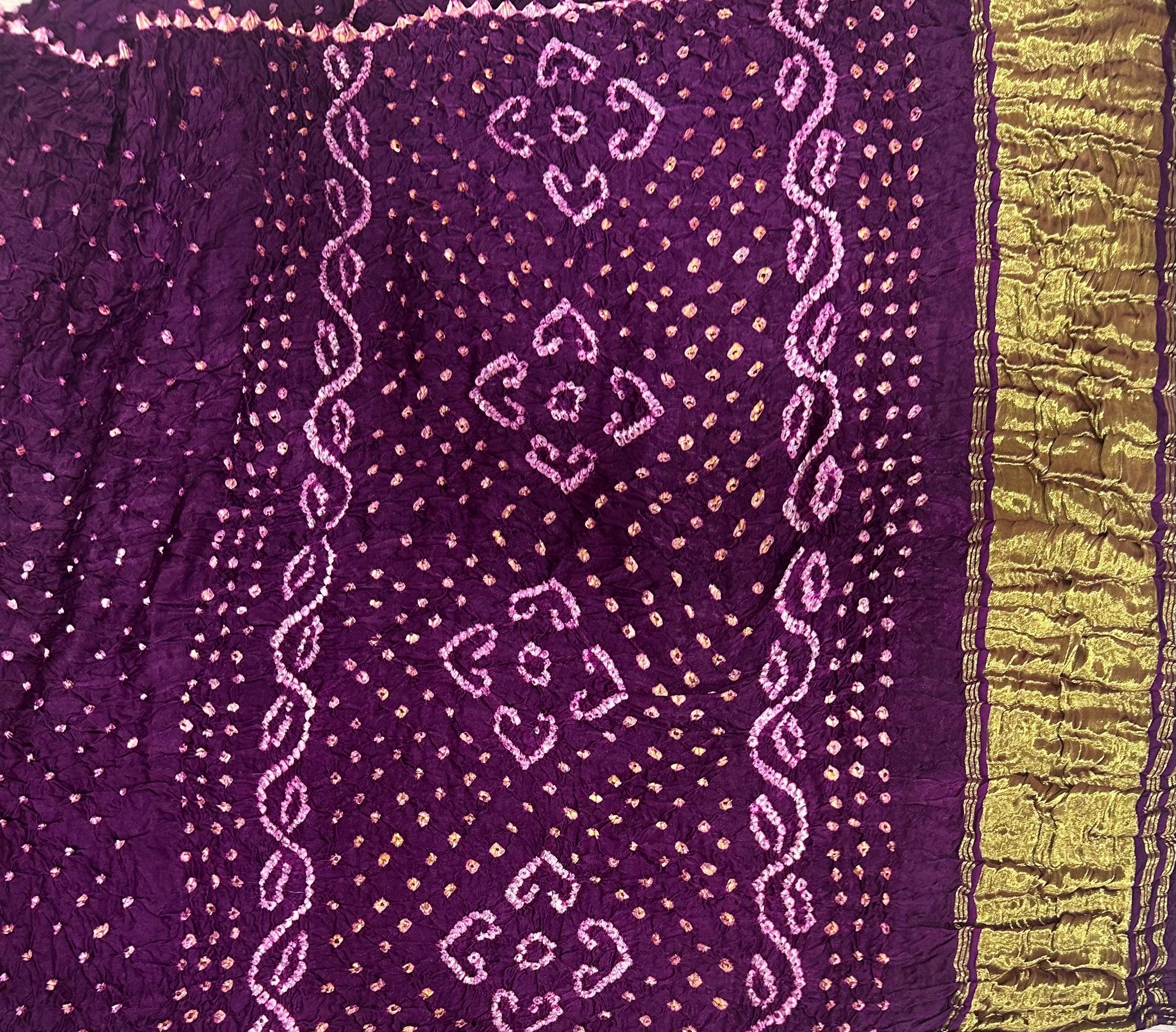 Purple Bandhini 104 saree