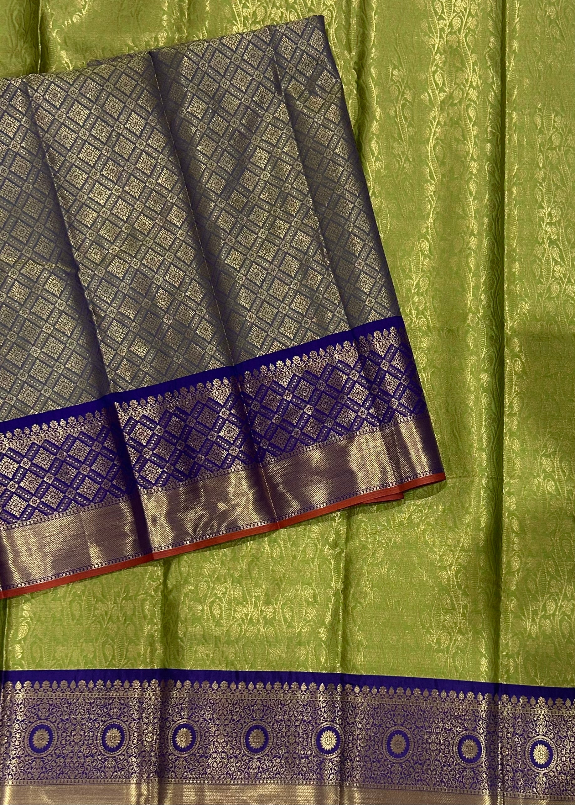 Light green brocade semi kanchi-08 silk saree