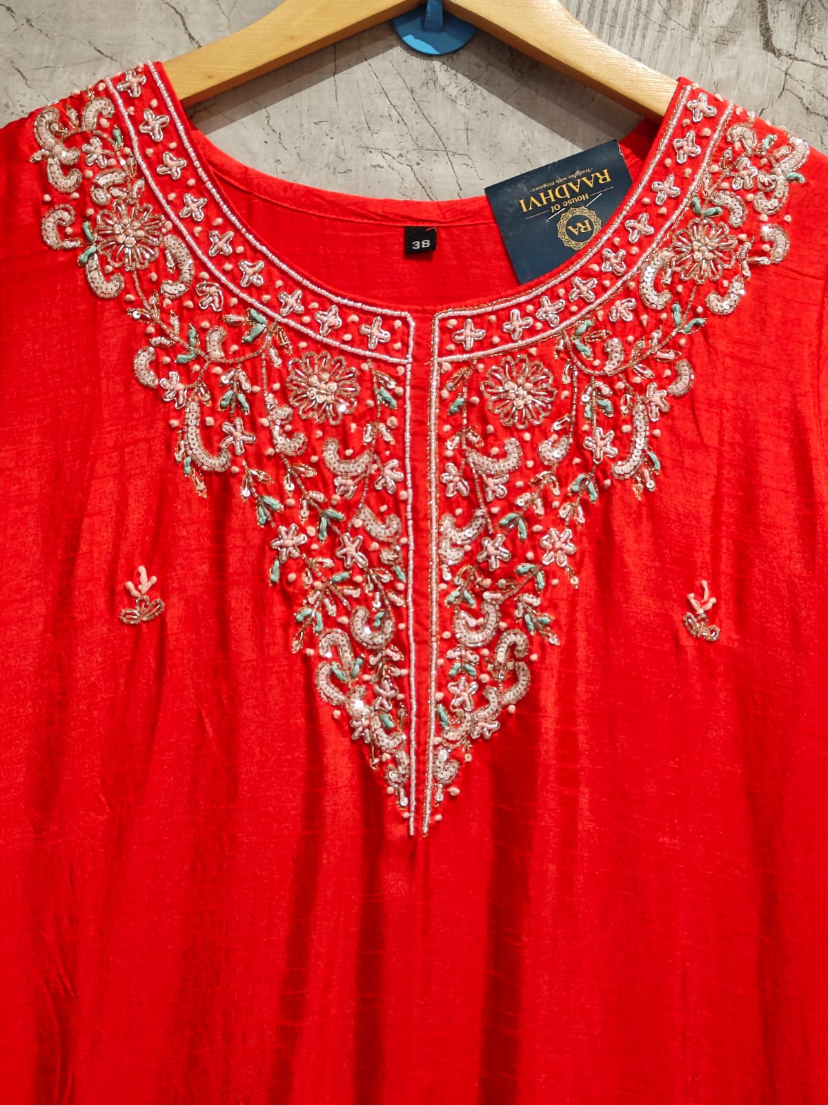 "RED"  straight fit Kurtha set