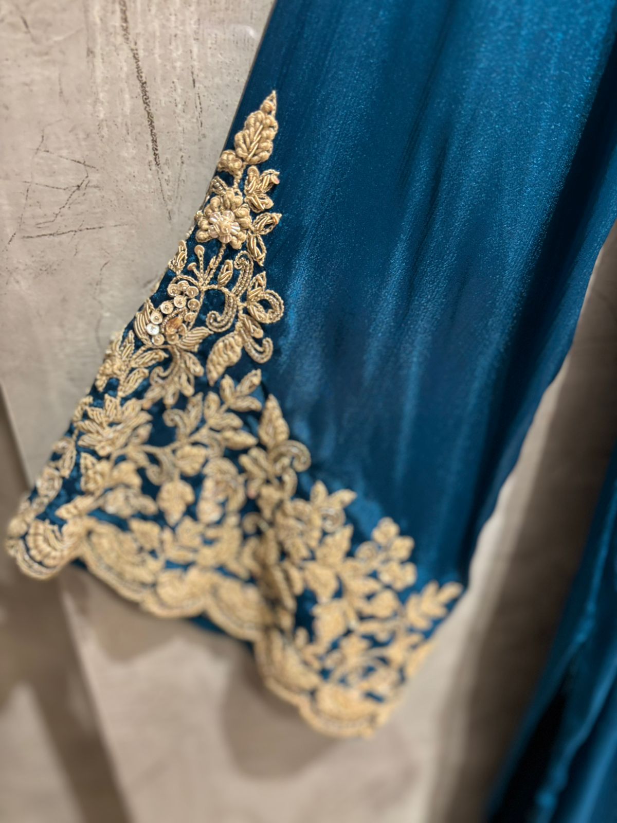 "Avani" Peacock Blue Designer Sharara party Kurtha set