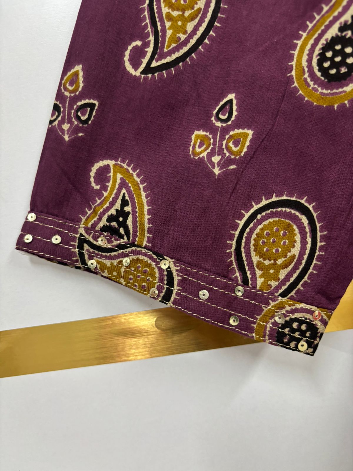 Purple Cotton Kalamkari Print 1 pc Kurtha 936