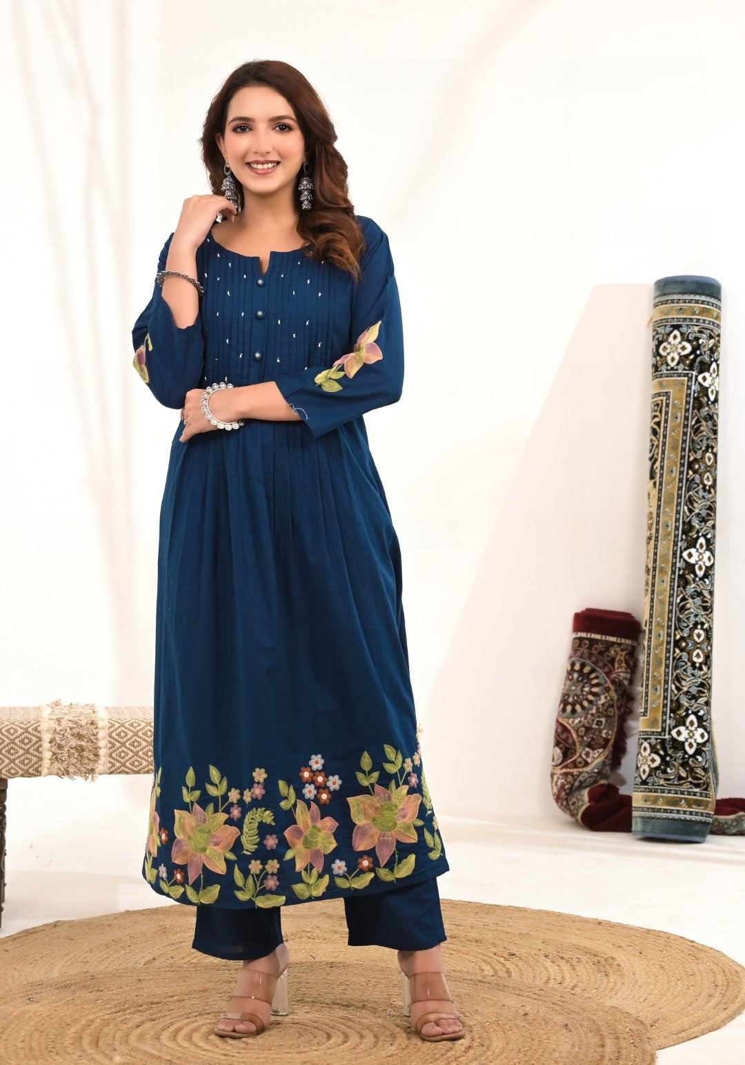 Newy Blue Mul Cotton  Kurtha 202