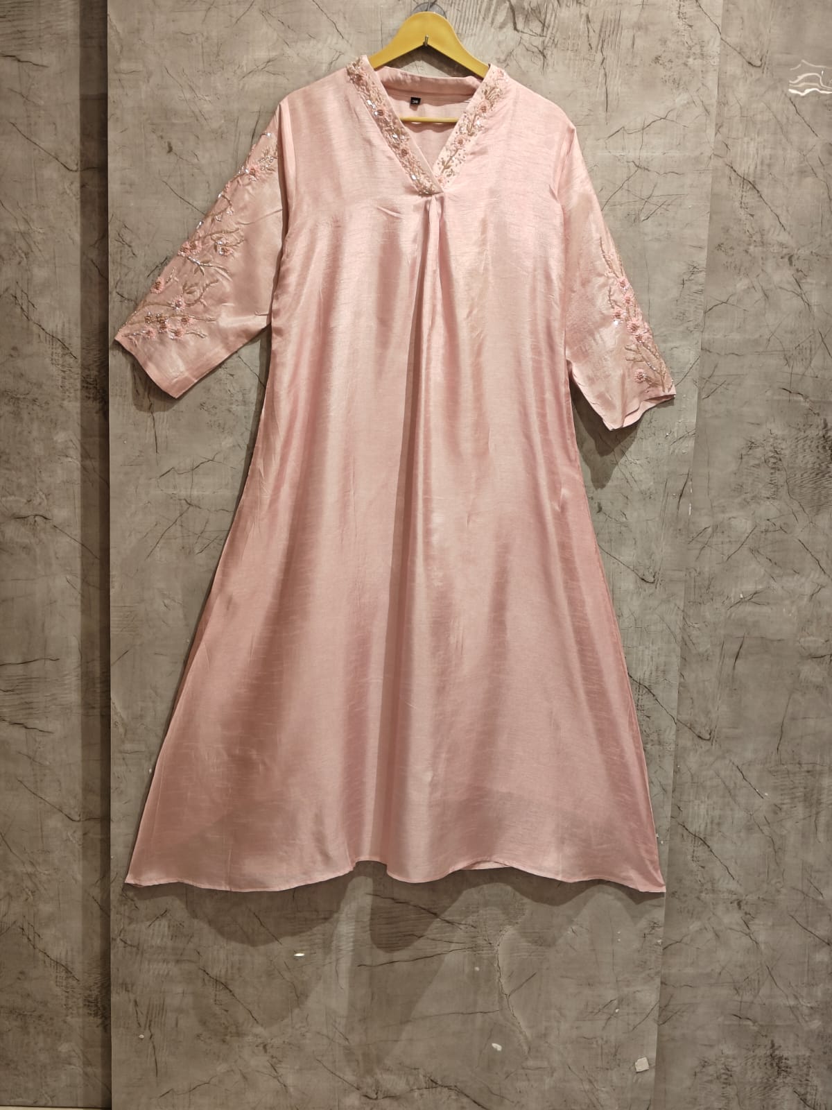 Baby Pink with Handwork kurtha set