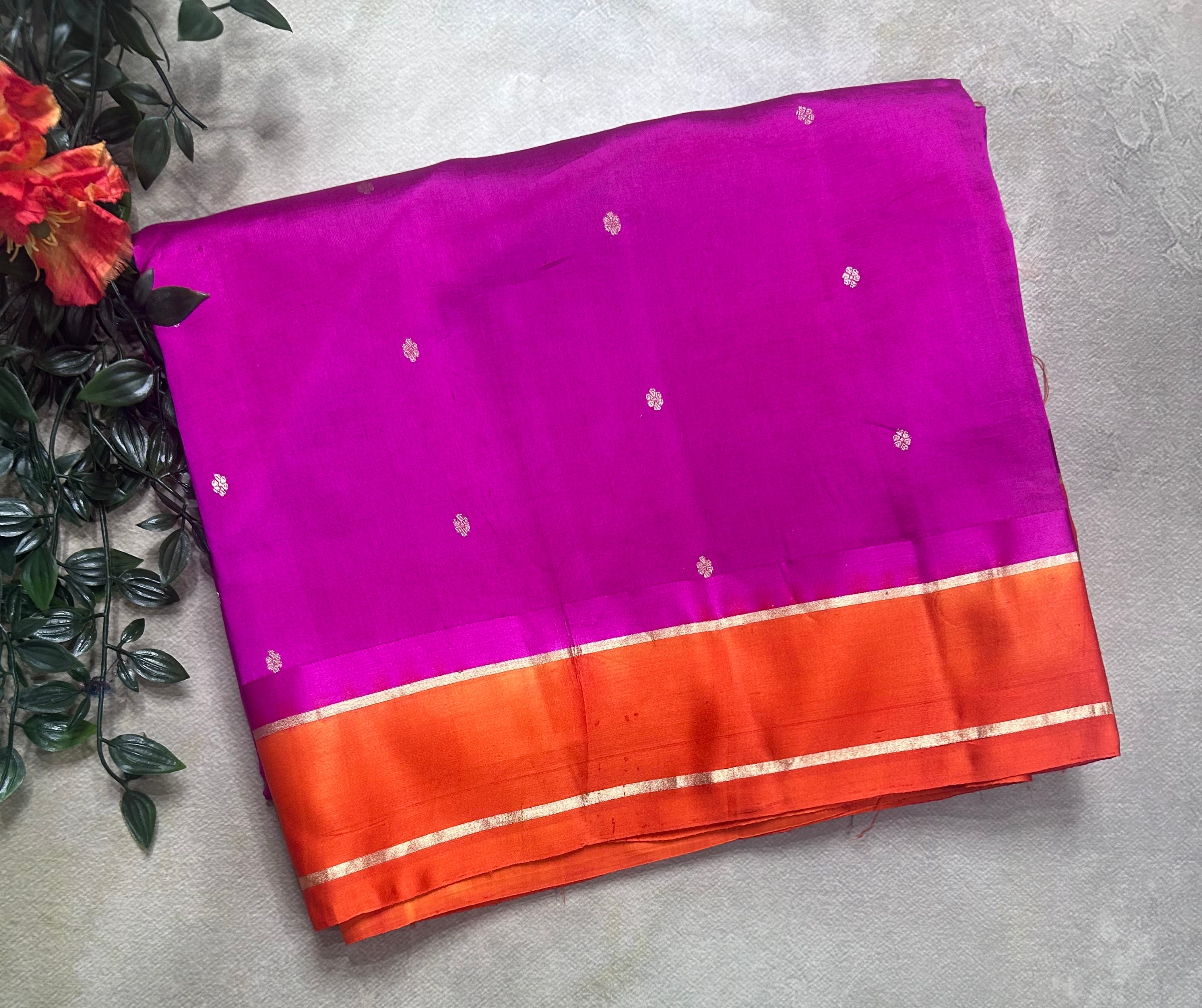 Pink benarasi lightweight silk 106 saree