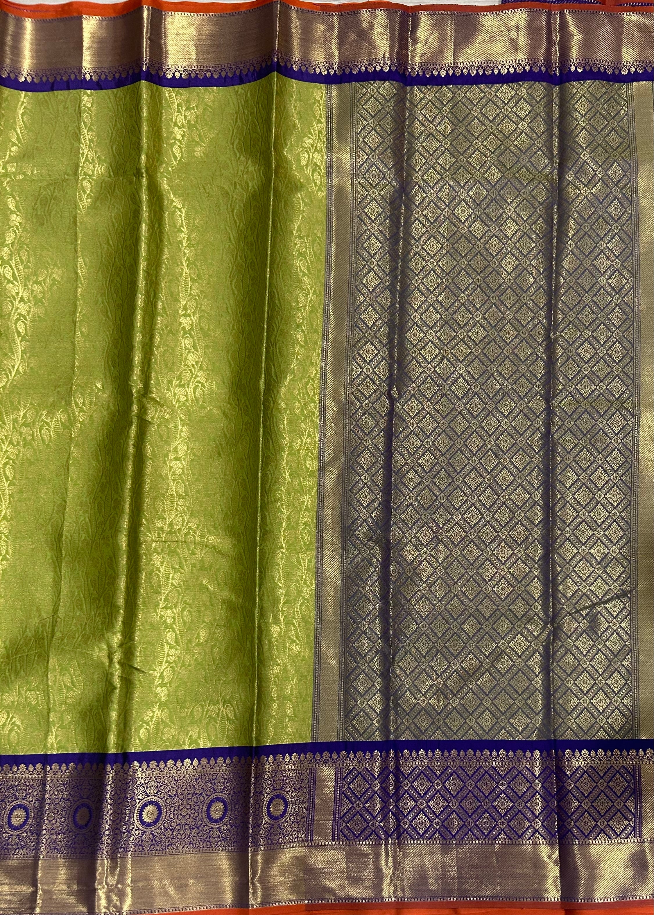 Light green brocade semi kanchi-08 silk saree
