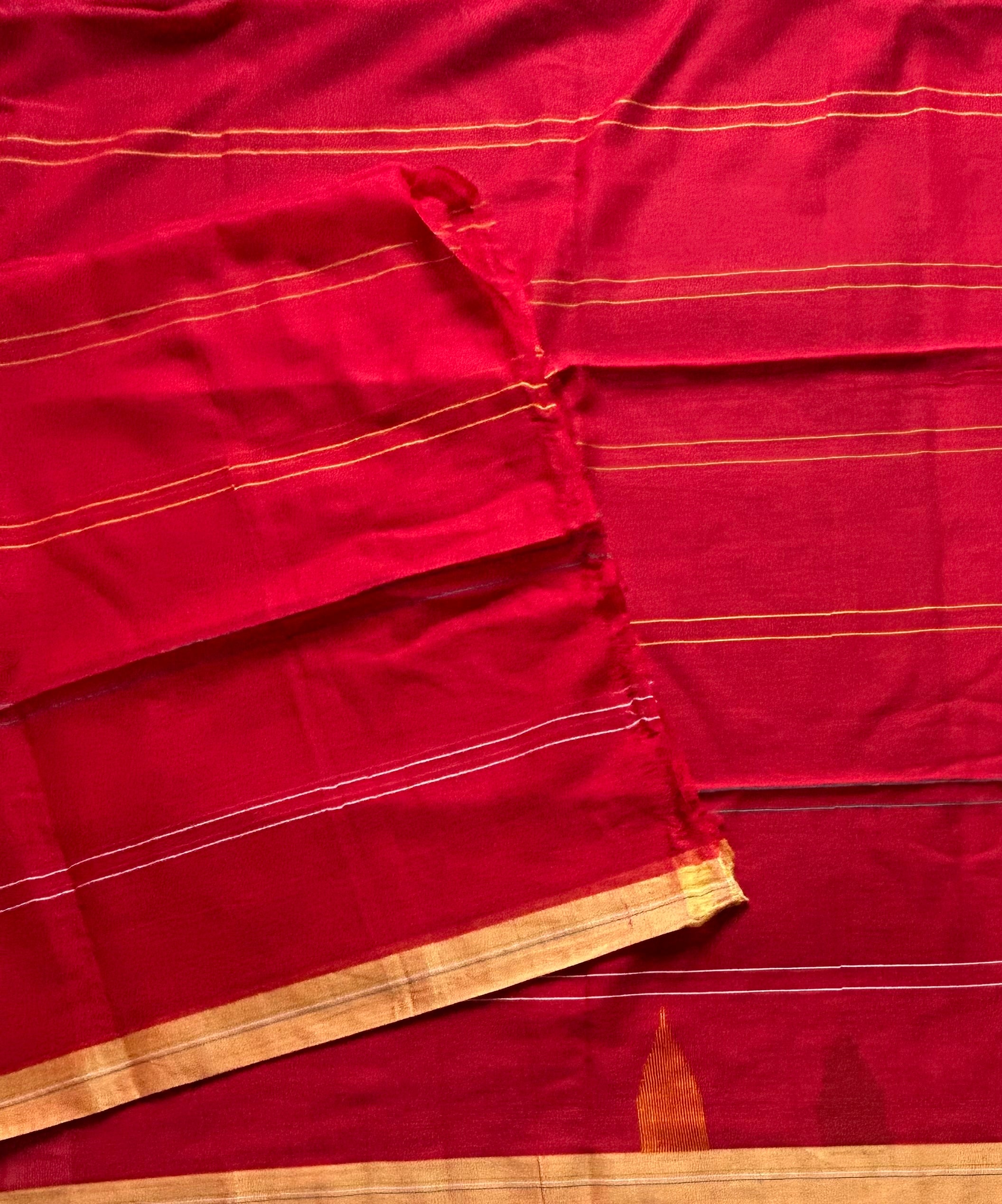 Red pure cotton 103 jamdani saree