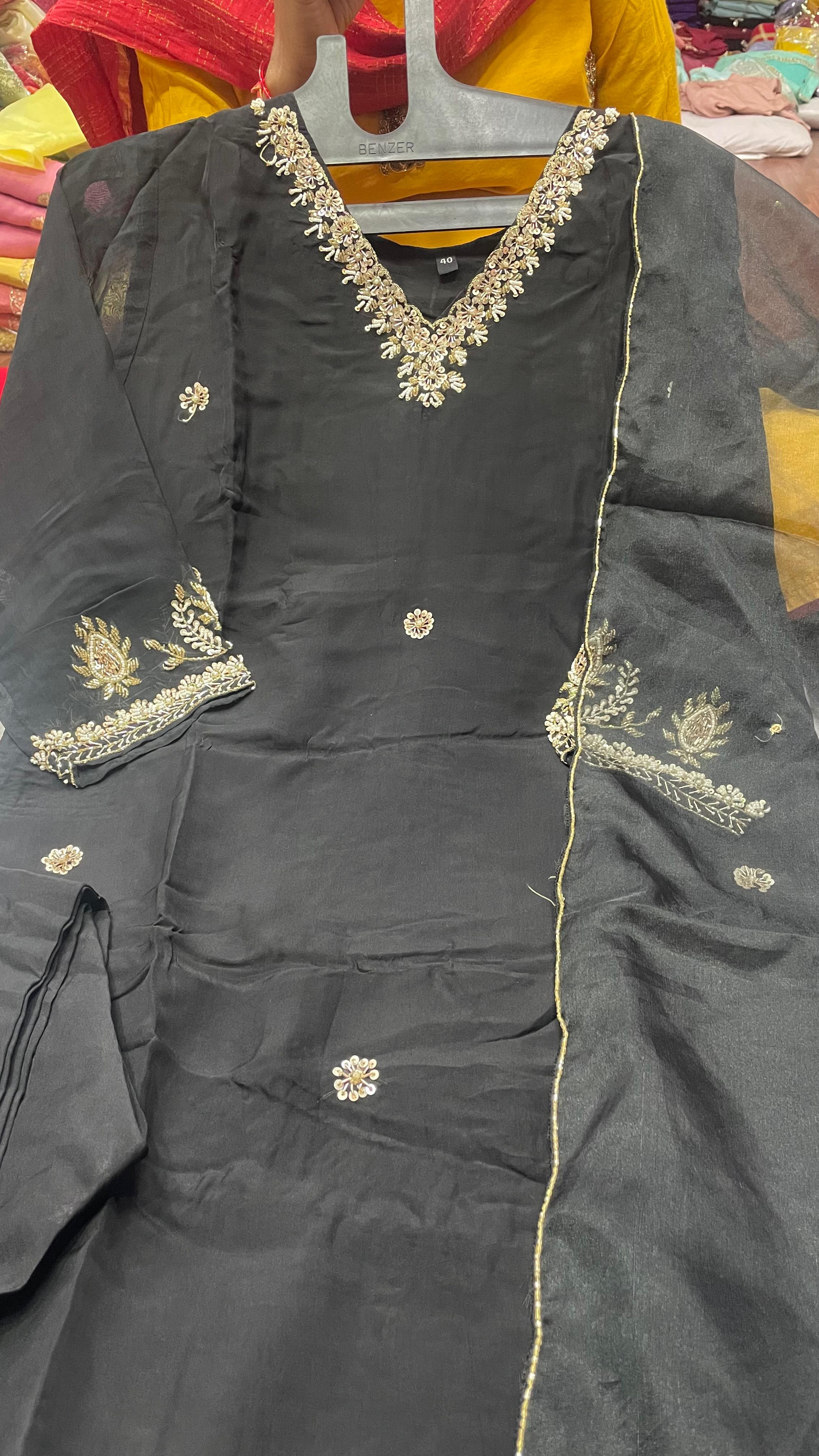 Black work Designer Handwork kurtha