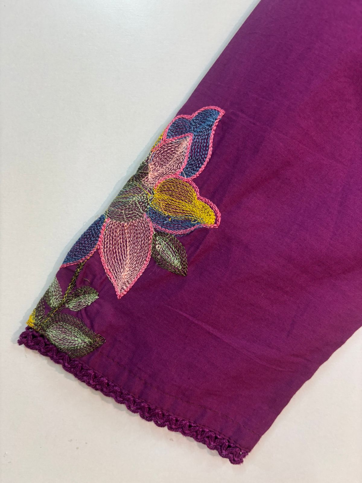 Purple Mul Cotton Anarkali Kurtha 347