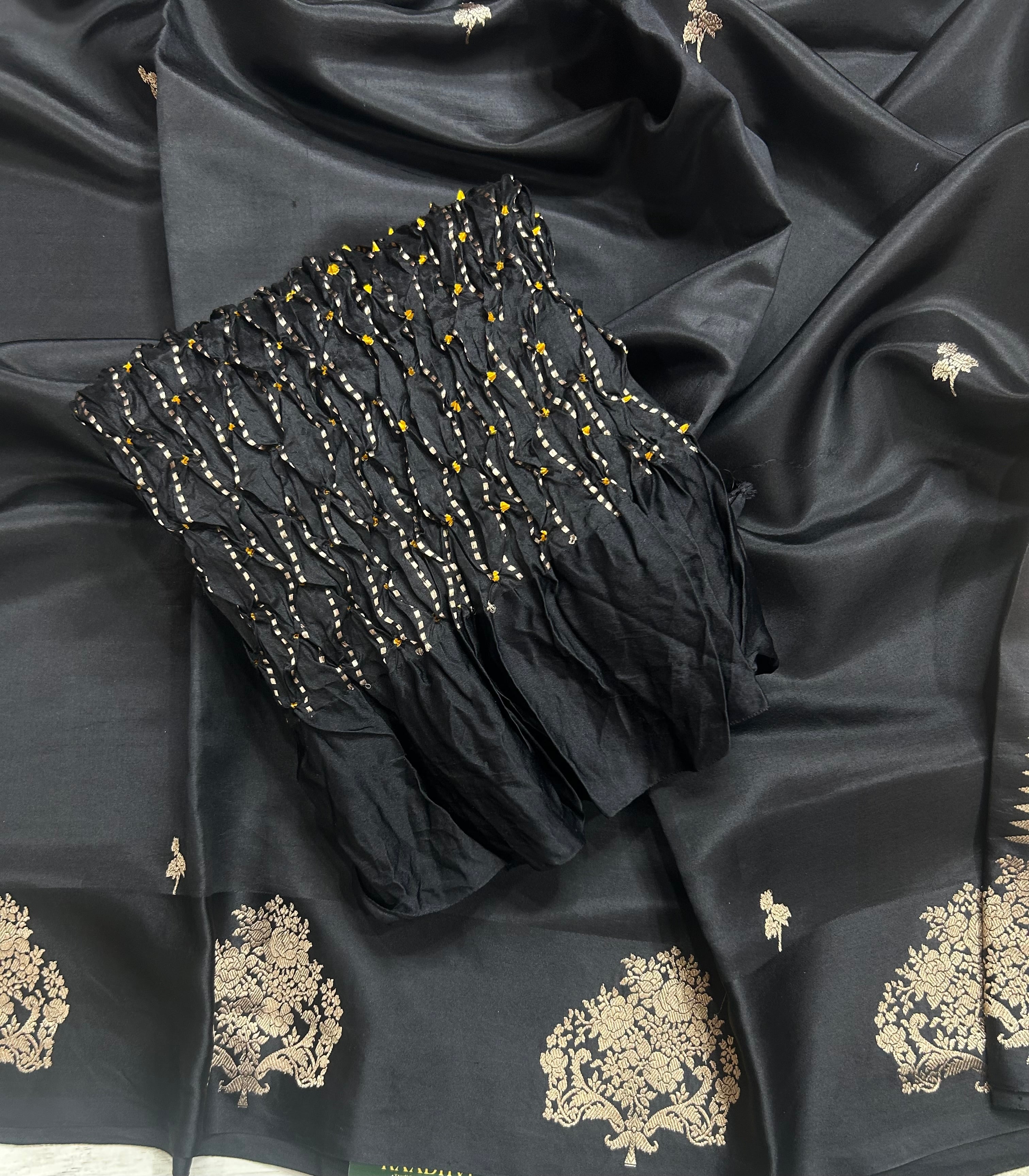 Black benarasi lightweight silk 105 saree