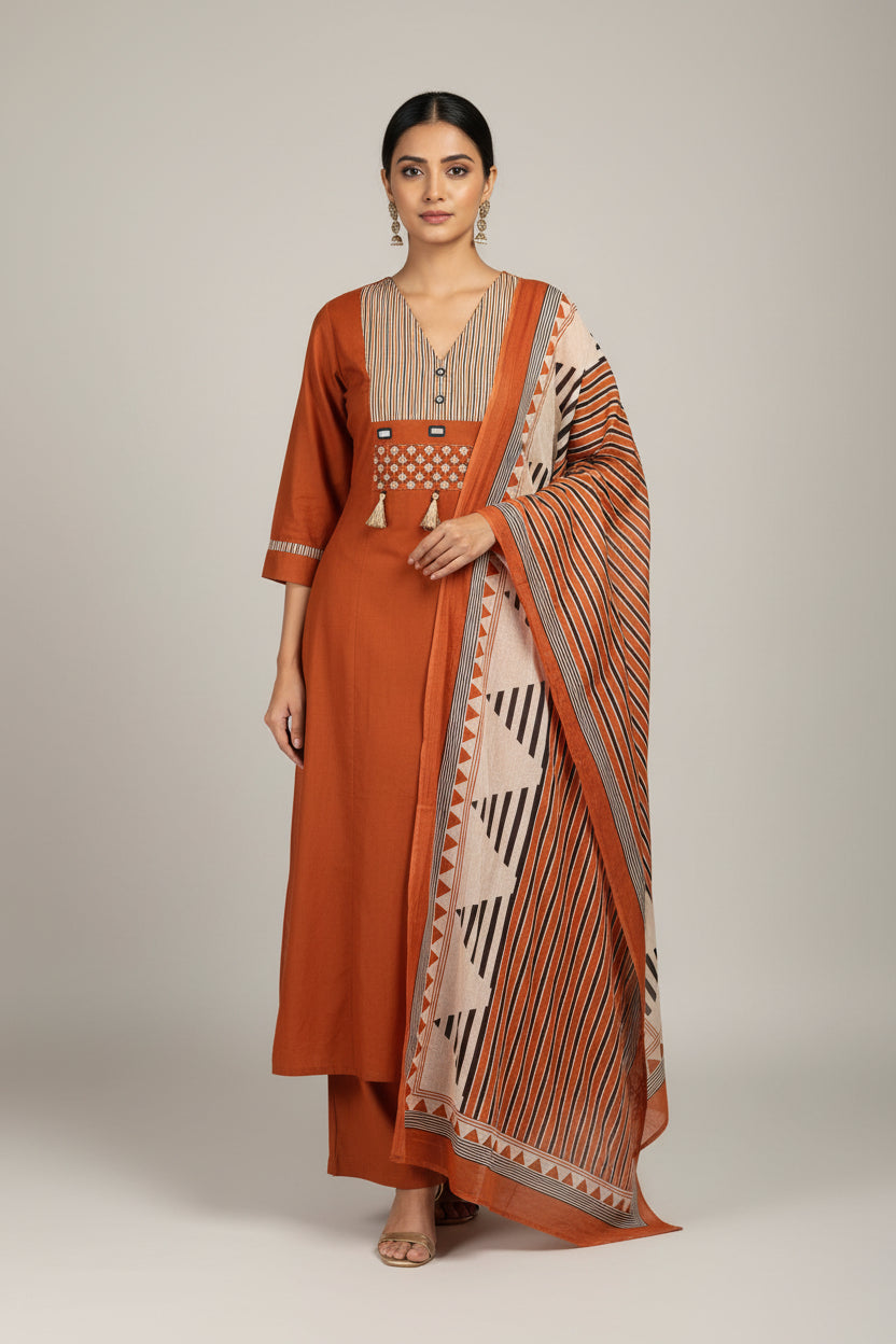 Black  Cotton Anarkali Kurtha  151